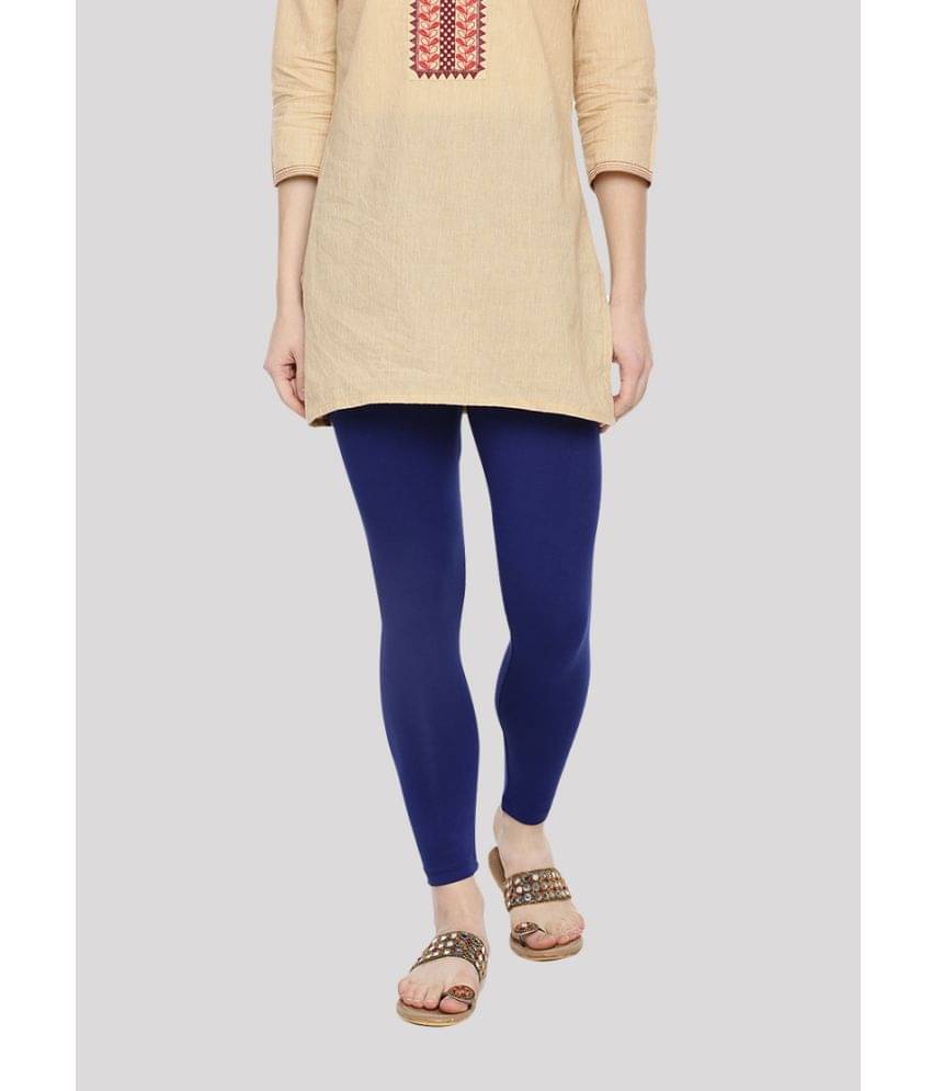 Dollar Missy - Blue Cotton Women's Leggings ( Pack of 1 ) Dollar Missy - Blue Cotton Women's Leggings ( Pack of 1 )