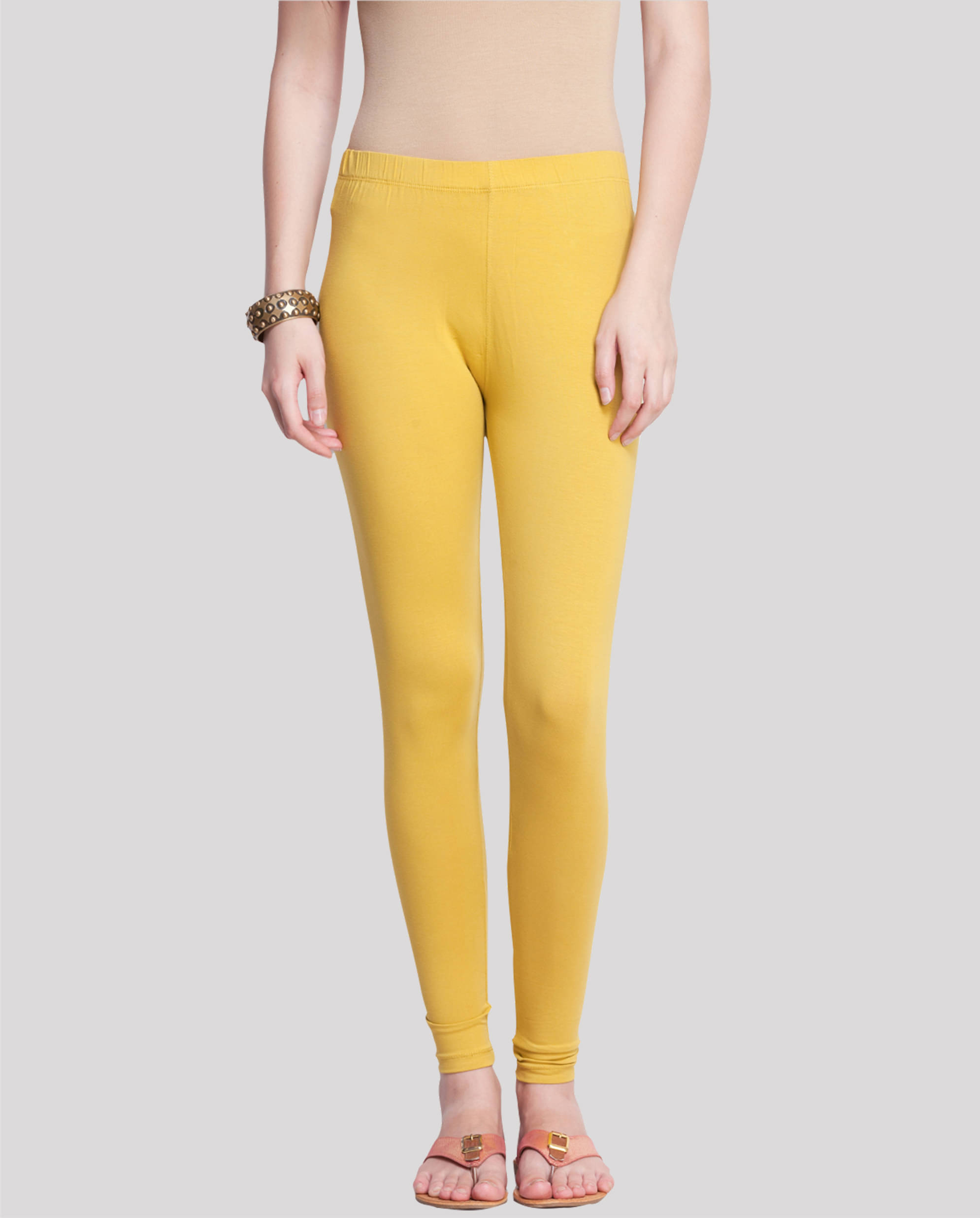     			Dollar Missy - Gold Lycra Women's Leggings ( Pack of 1 )