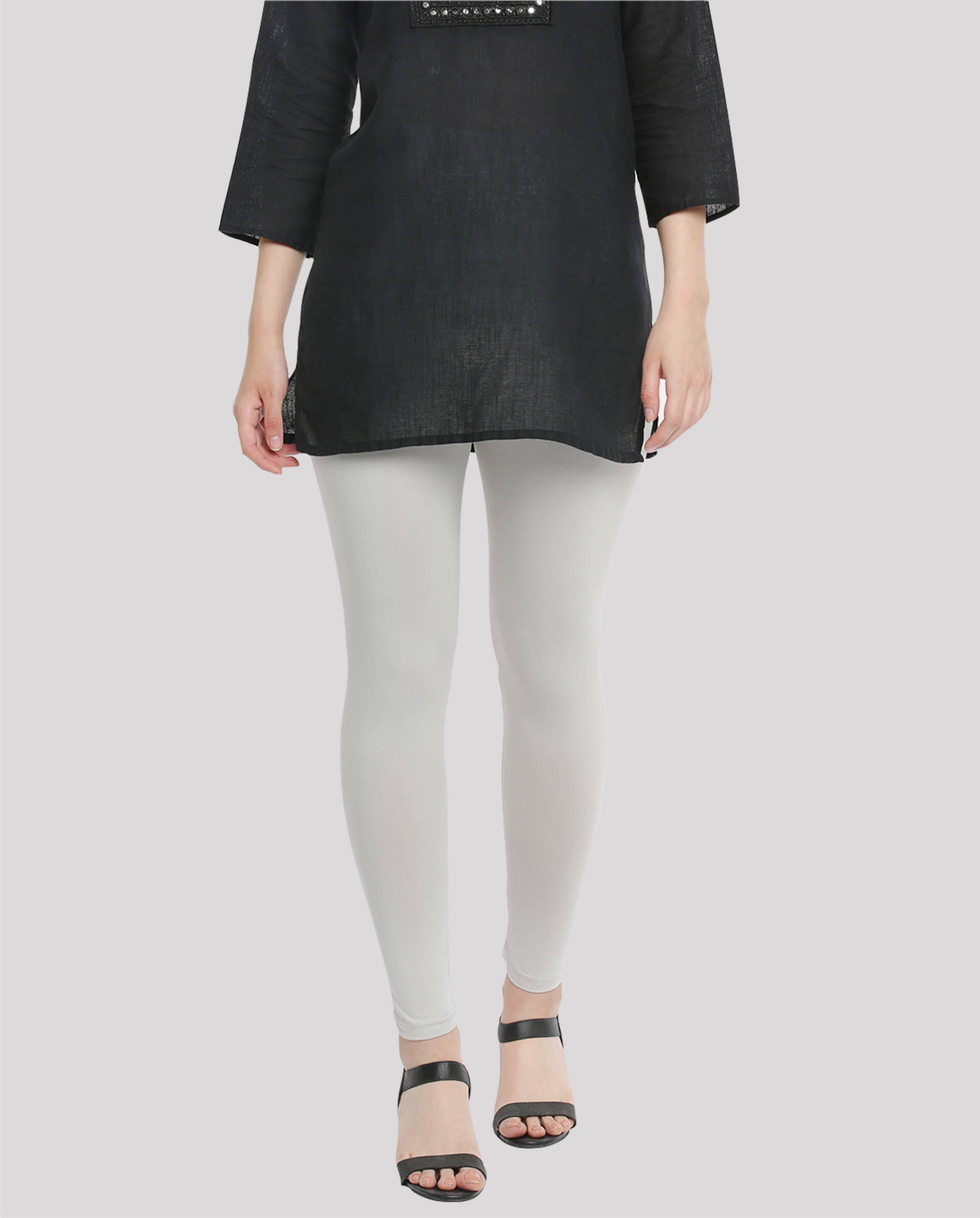     			Dollar Missy - Grey Cotton Women's Leggings ( Pack of 1 )