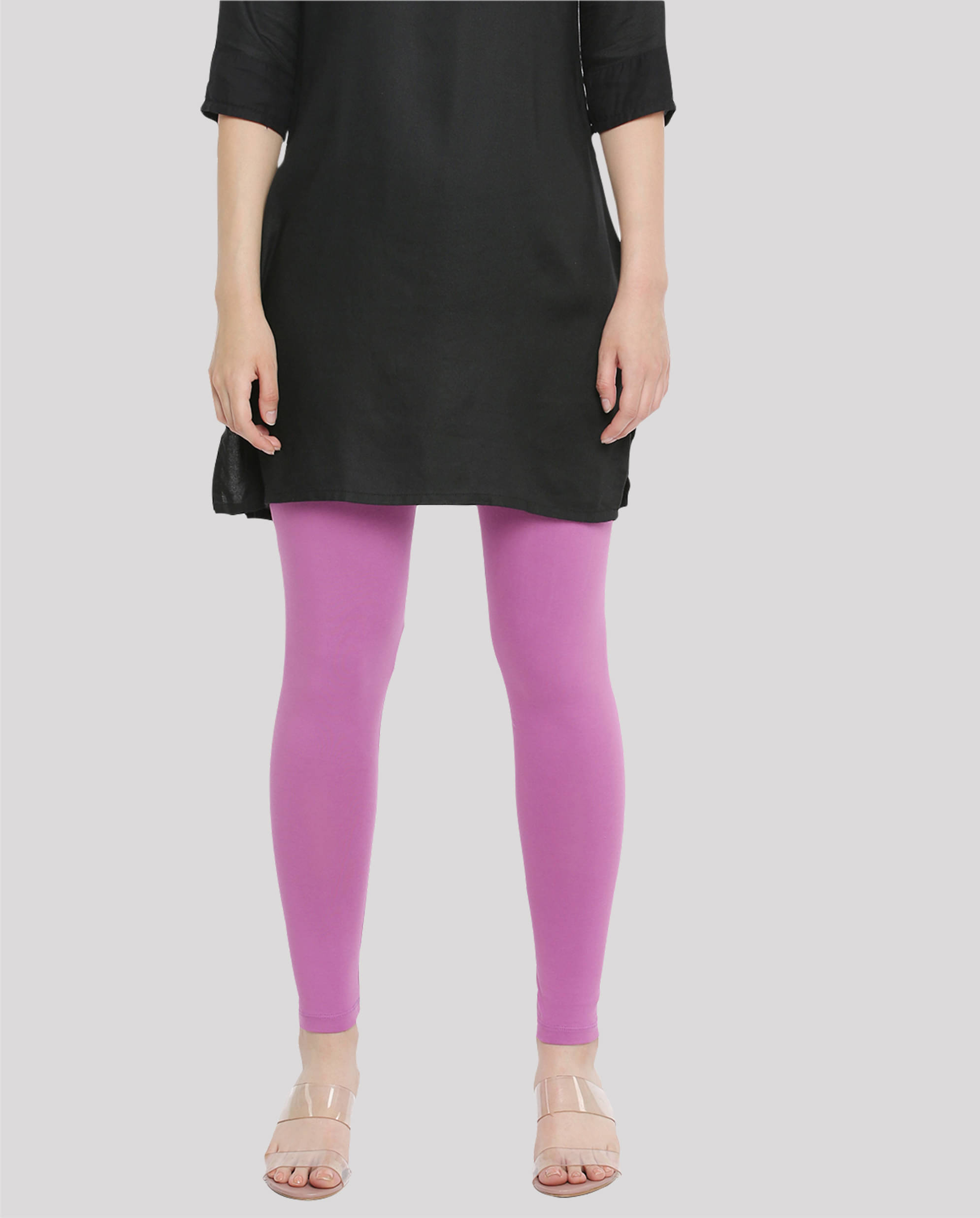     			Dollar Missy - Purple Cotton Women's Leggings ( Pack of 1 )