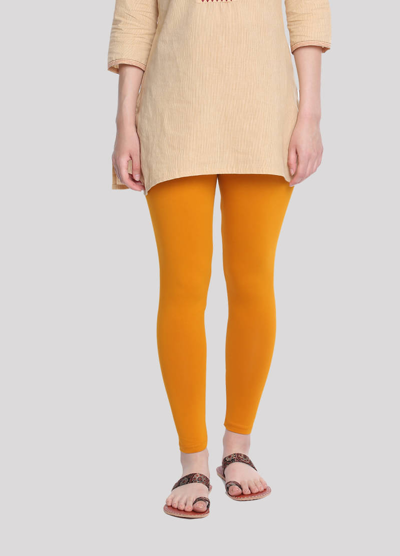 Dollar Missy - Yellow Cotton Women's Leggings ( Pack of 1 )     			Dollar Missy - Yellow Cotton Women's Leggings ( Pack of 1 )