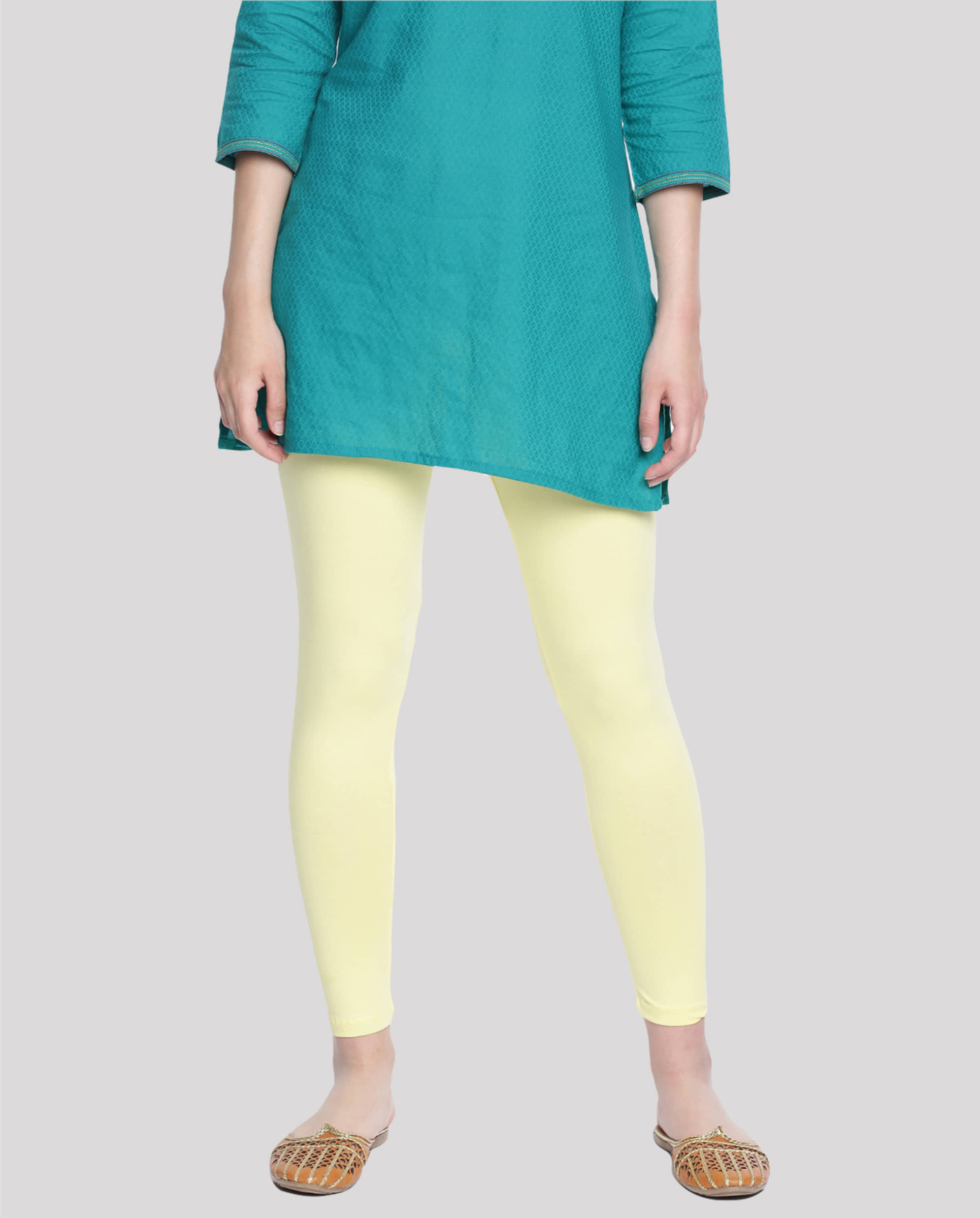 Dollar Missy - Yellow Cotton Women's Leggings ( Pack of 1 )