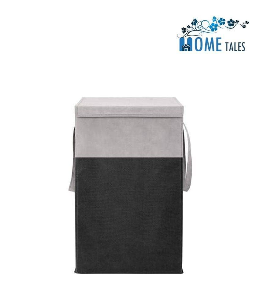 75 L Foldable Storage Box/Laundry Bag for Clothes|Toy Storage Box with Lid & Handle,Black & Grey (Pack of 1 ) 75 L Foldable Storage Box/Laundry Bag for Clothes|Toy Storage Box with Lid & Handle,Black & Grey (Pack of 1 )