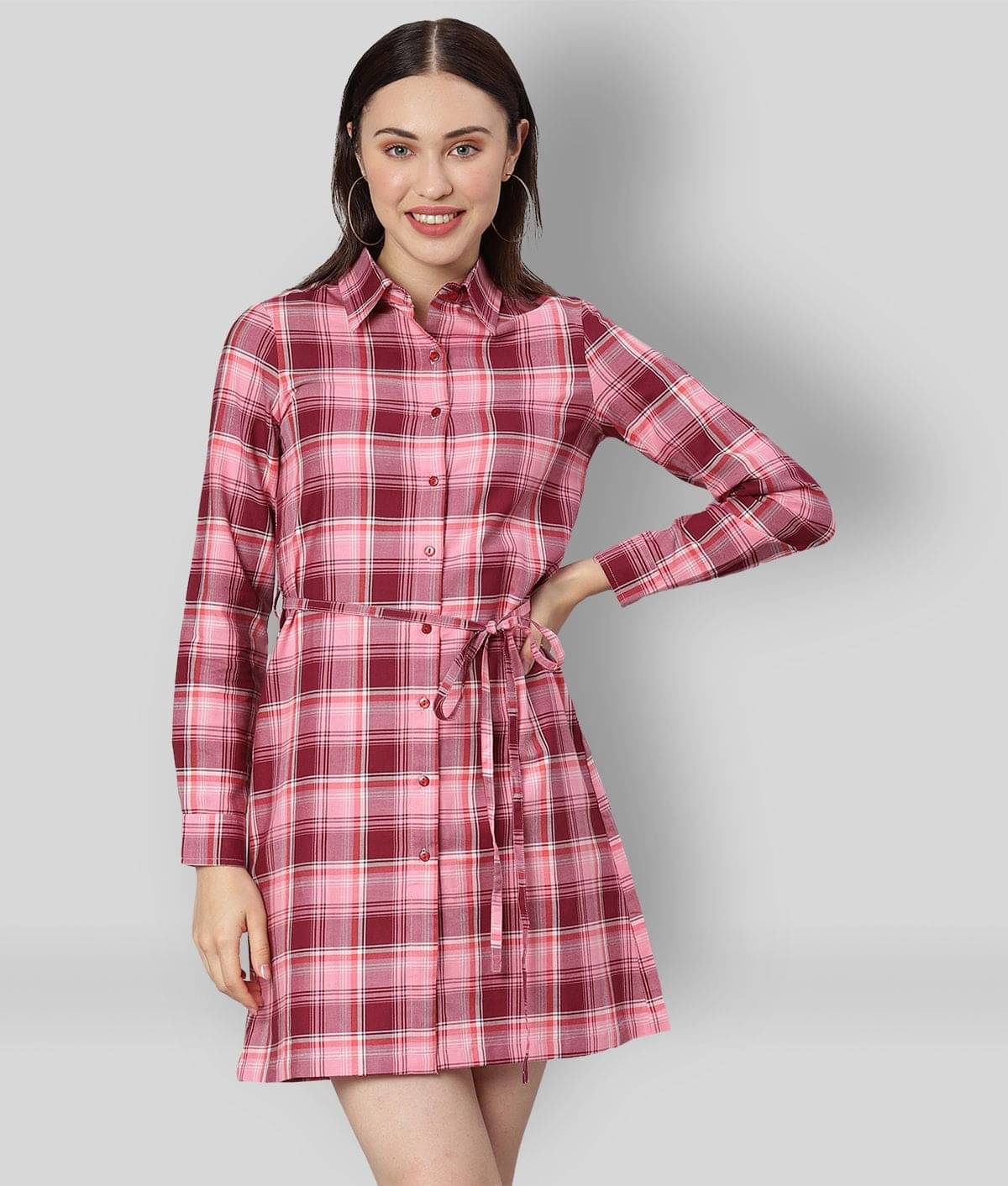 StyleStone - Multicolor Cotton Women's Shirt Dress ( Pack of 1 ) StyleStone - Multicolor Cotton Women's Shirt Dress ( Pack of 1 )