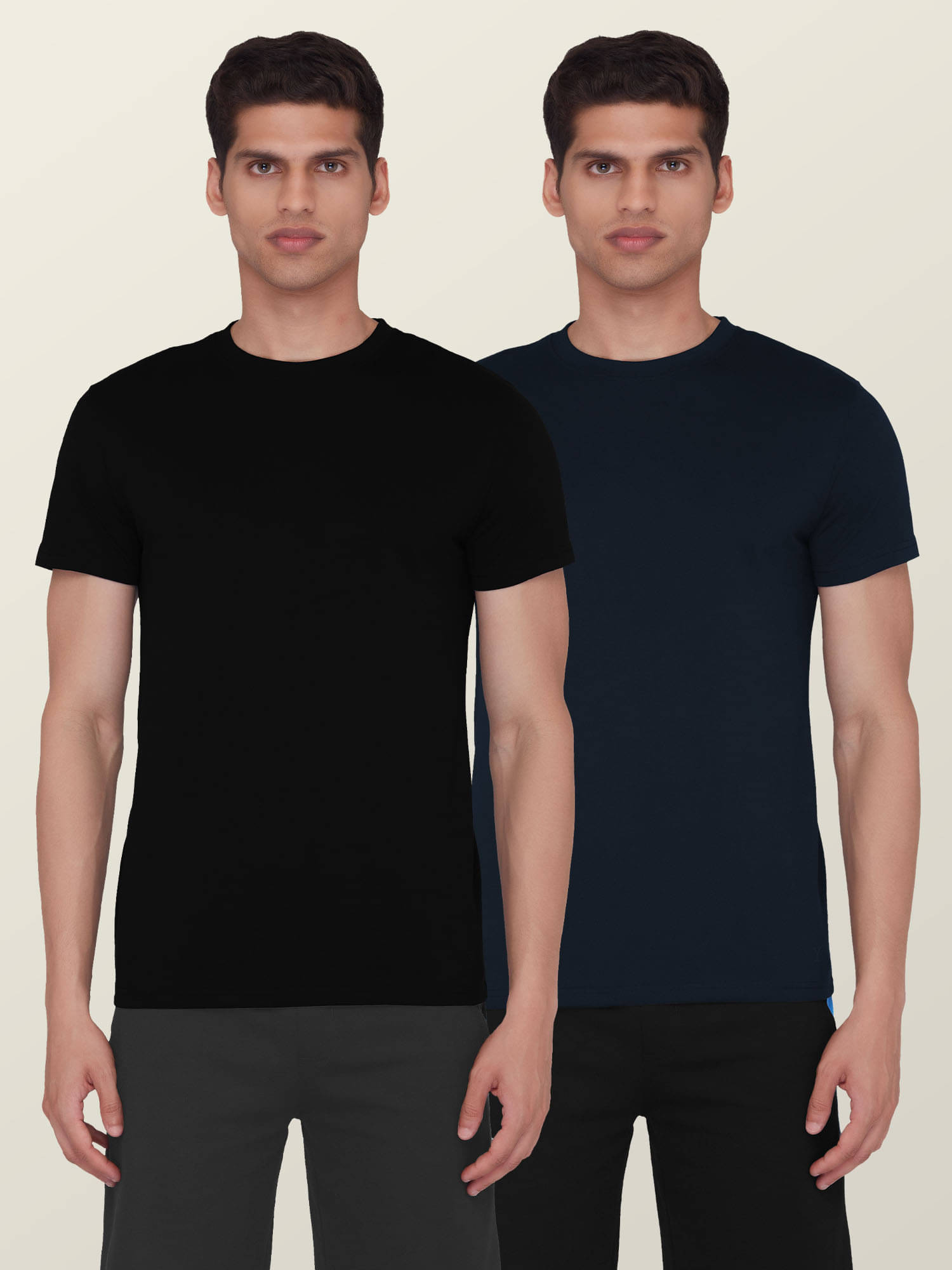     			XYXX - Multicolor Cotton Regular Fit Men's T-Shirt ( Pack of 2 )