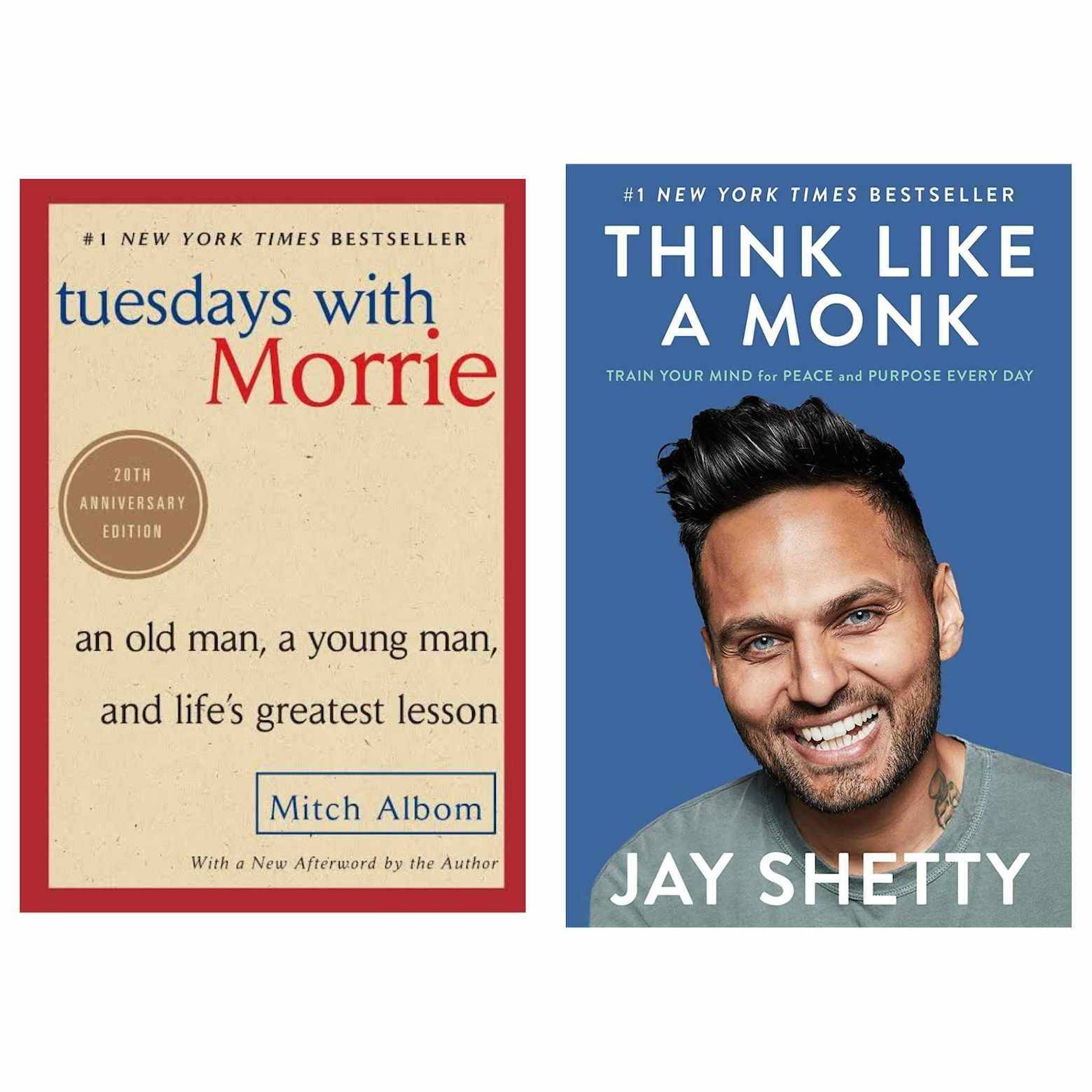     			2 Book Set- Tuesday with morrie, Think like a monk