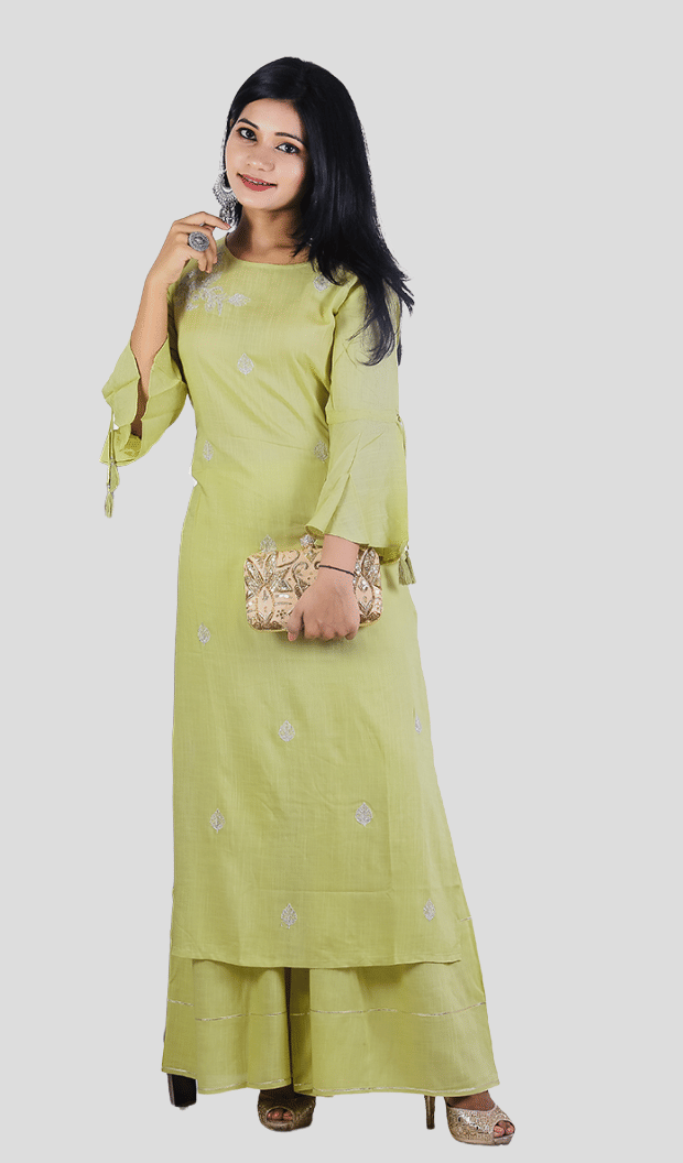 Adaah Vogue - Mint Green Cotton Blend Women's Straight Kurti ( Pack of 2 ) Adaah Vogue - Mint Green Cotton Blend Women's Straight Kurti ( Pack of 2 )