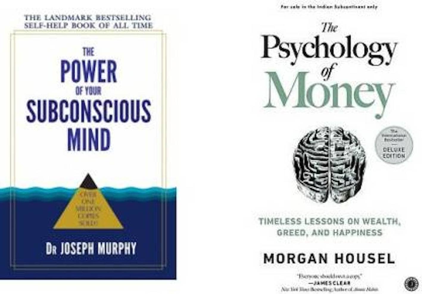 Bestseller Books + Combo Of Bestselling Books + The Power Of Your Subconscious Mind + The Psychology Of Money + Dr Joseph Murphy + Morgan Housel  (Paperback, Morgan Housel, Joseph Murphy) - Stationery | Buy online on ZillyBuy