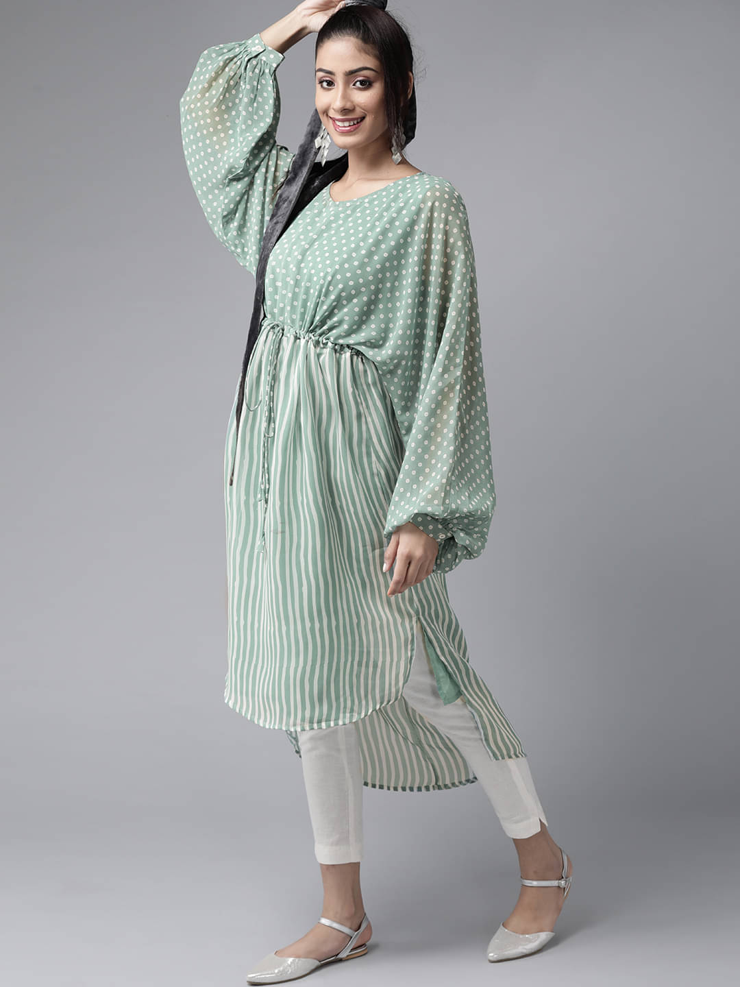 Juniper Women's Georgette Asymmetrical Top ( Light Blue ) Juniper Women's Georgette Asymmetrical Top ( Light Blue )