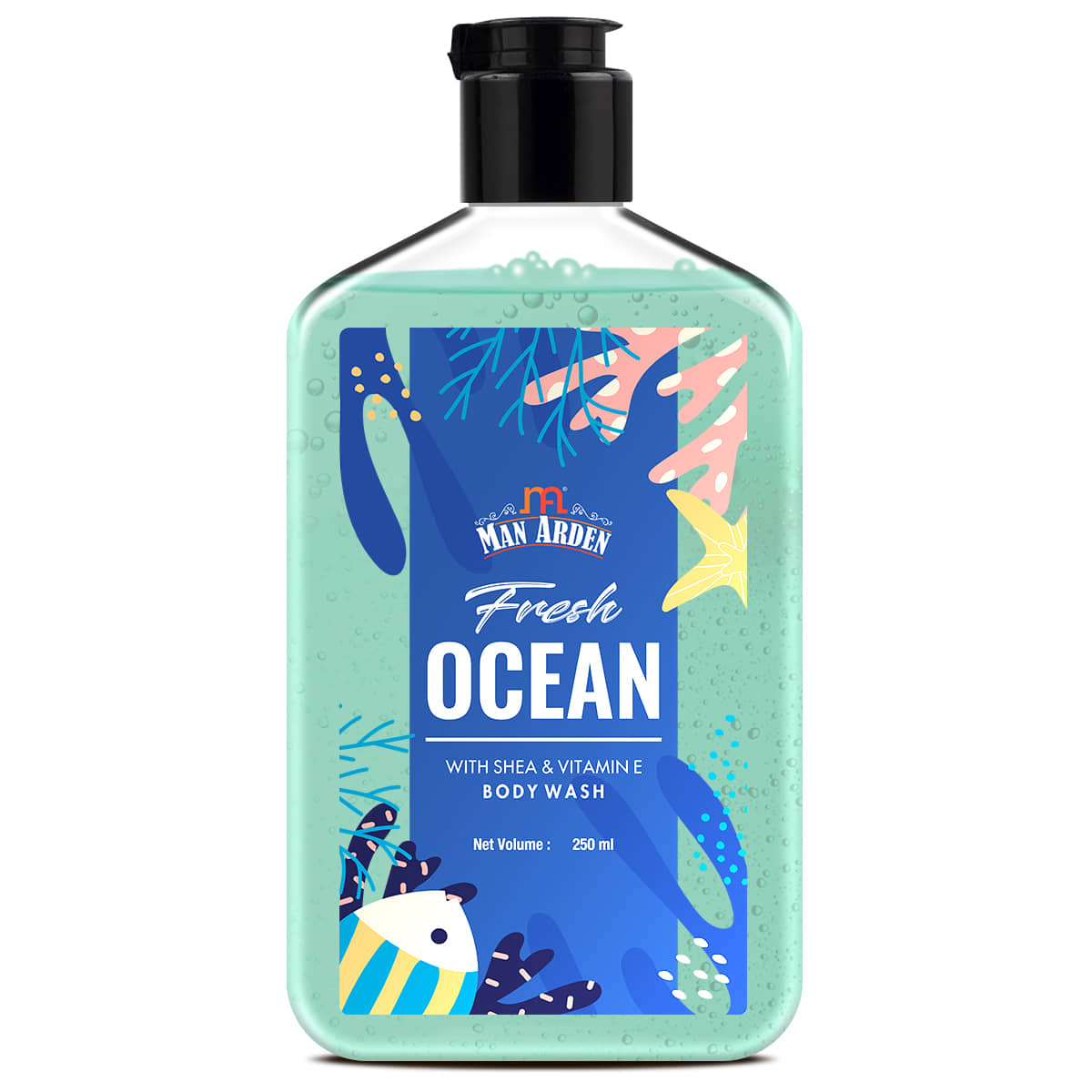 Man Arden Fresh Ocean Luxury Body Wash Infused With Shea Butter & Vitamin E, 250ml