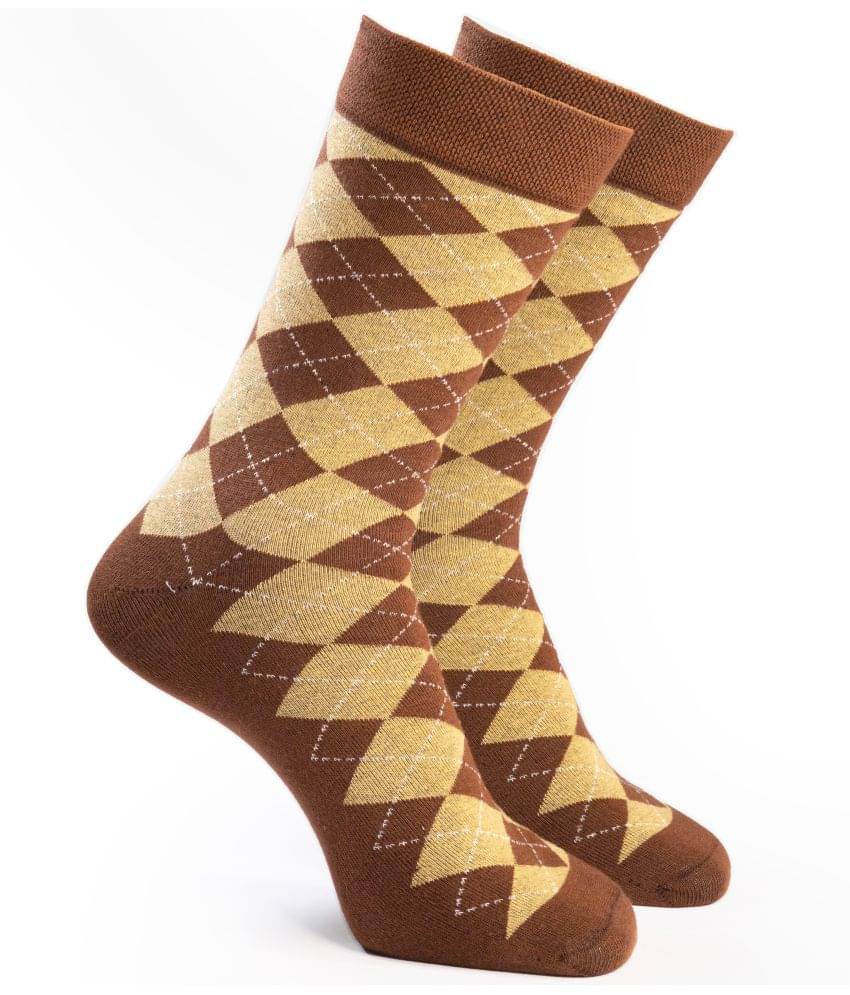 Man Arden - Brown Cotton Men's Mid Length Socks ( Pack of 1 ) Man Arden - Brown Cotton Men's Mid Length Socks ( Pack of 1 )