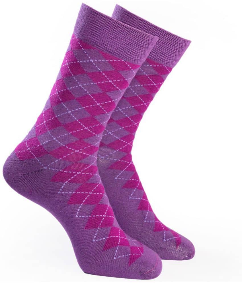 Man Arden - Purple Cotton Men's Mid Length Socks ( Pack of 1 ) - Socks | Buy online on ZillyBuy
