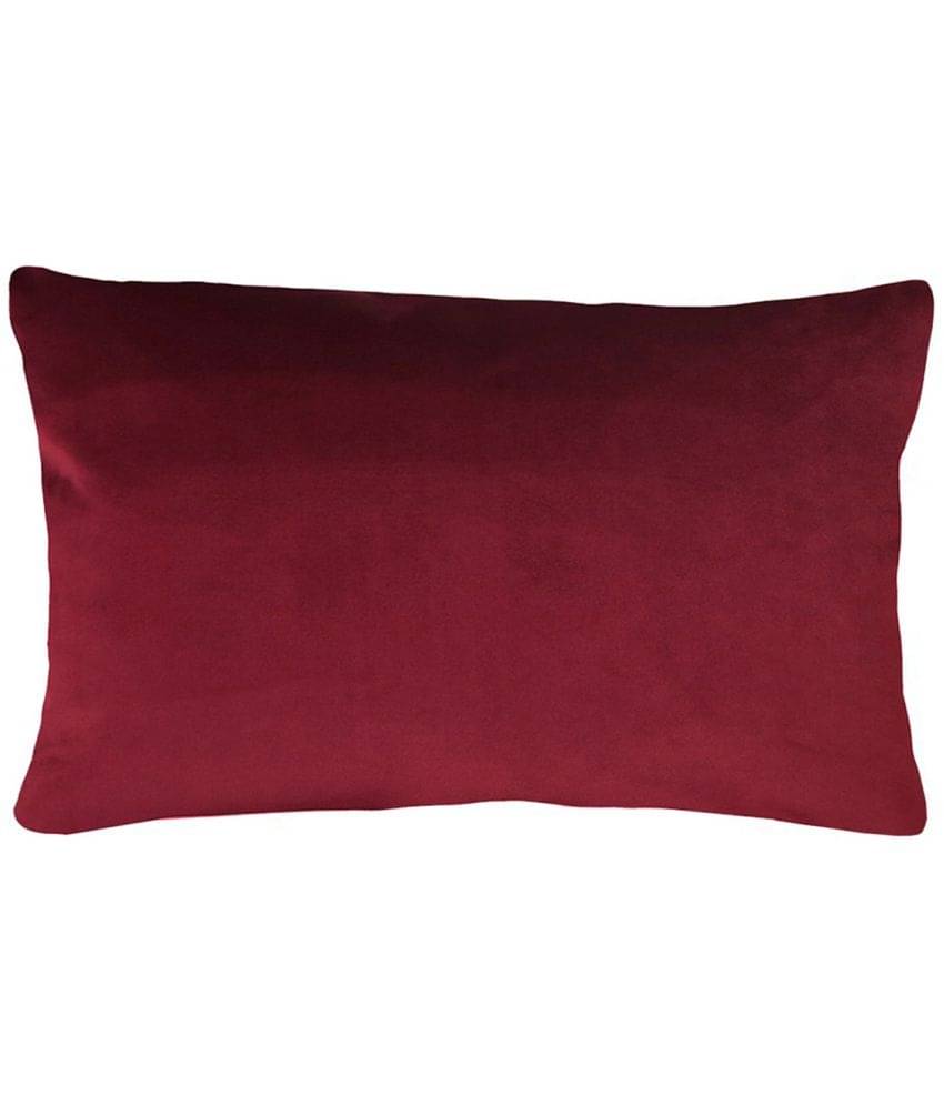     			PINDIA Single Maroon Pillow Cover
