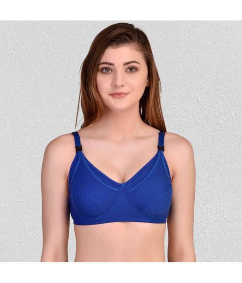 Zourt - Blue Cotton Solid Women's Maternity Bra ( Pack of 1 )     			Zourt - Blue Cotton Solid Women's Maternity Bra ( Pack of 1 )