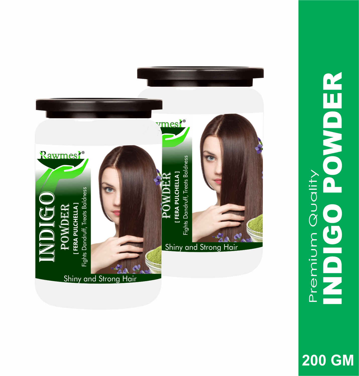 rawmest 100% Natural Indigo Powder Ayurveda Henna 200 g Pack of 2