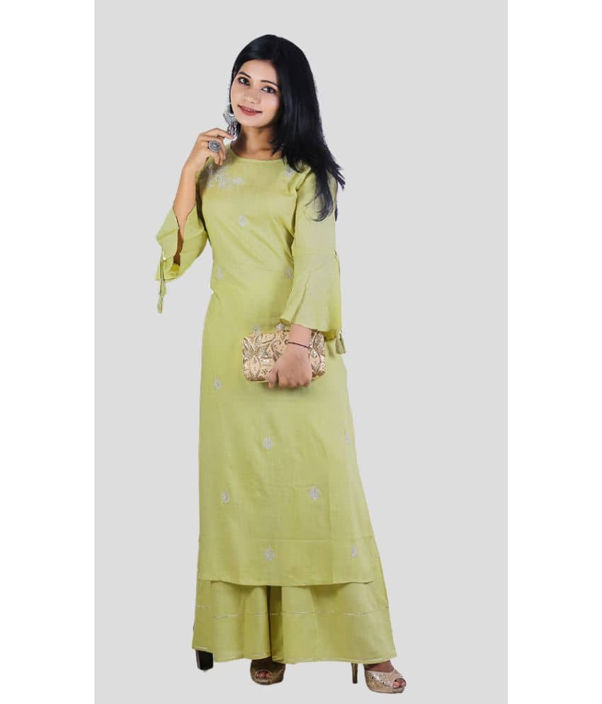 Adaah Vogue - Mint Green Cotton Blend Women's Straight Kurti ( Pack of 1 ) - Kurtis, Tunics | Buy online on ZillyBuy