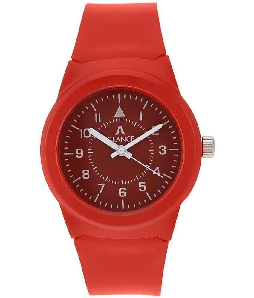     			Aglance - Red Silicon Analog Men's Watch
