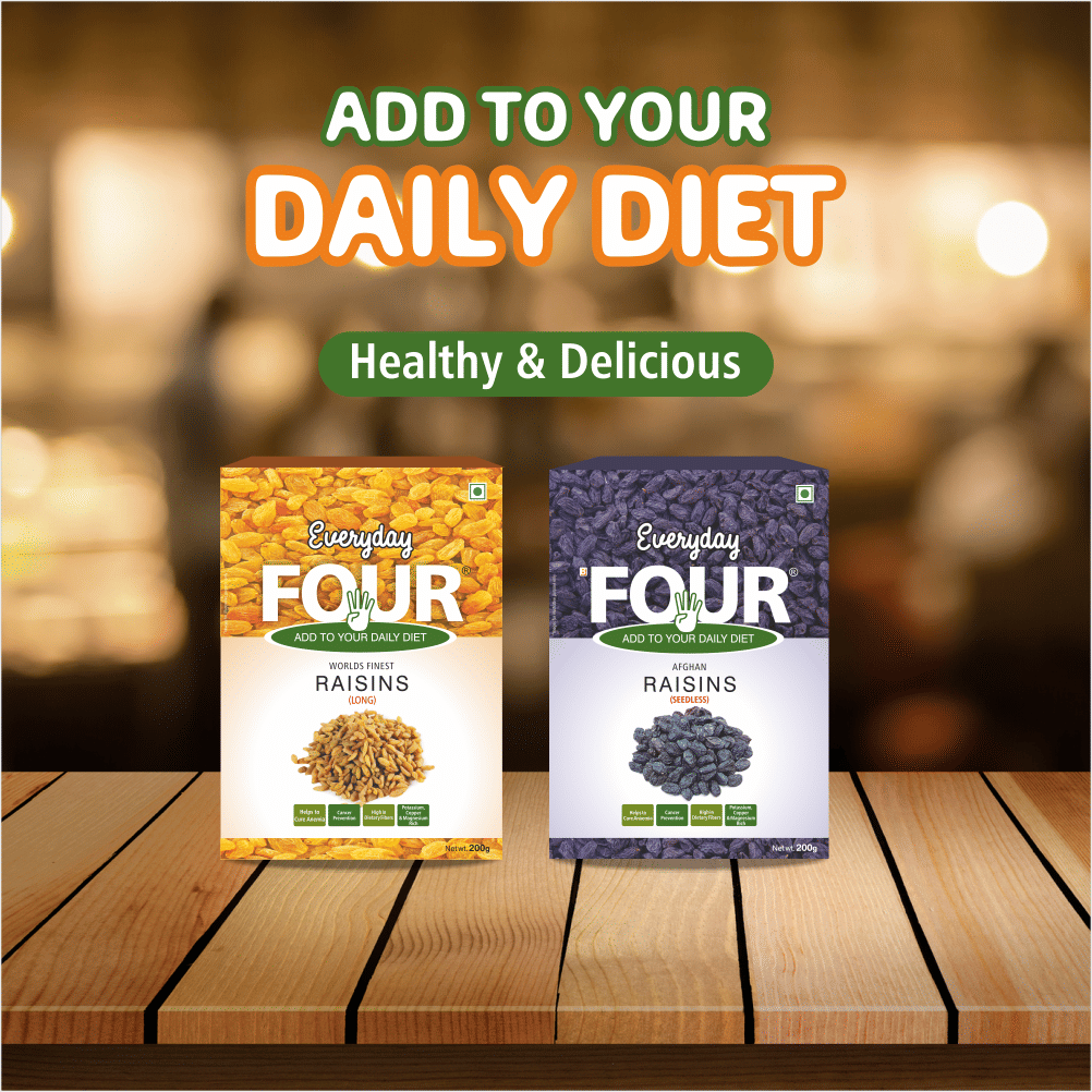     			Everyday Four Dry Fruits Golden Raisins 200g + Afghani Seedless Black Raisins 200g | Combo Pack |