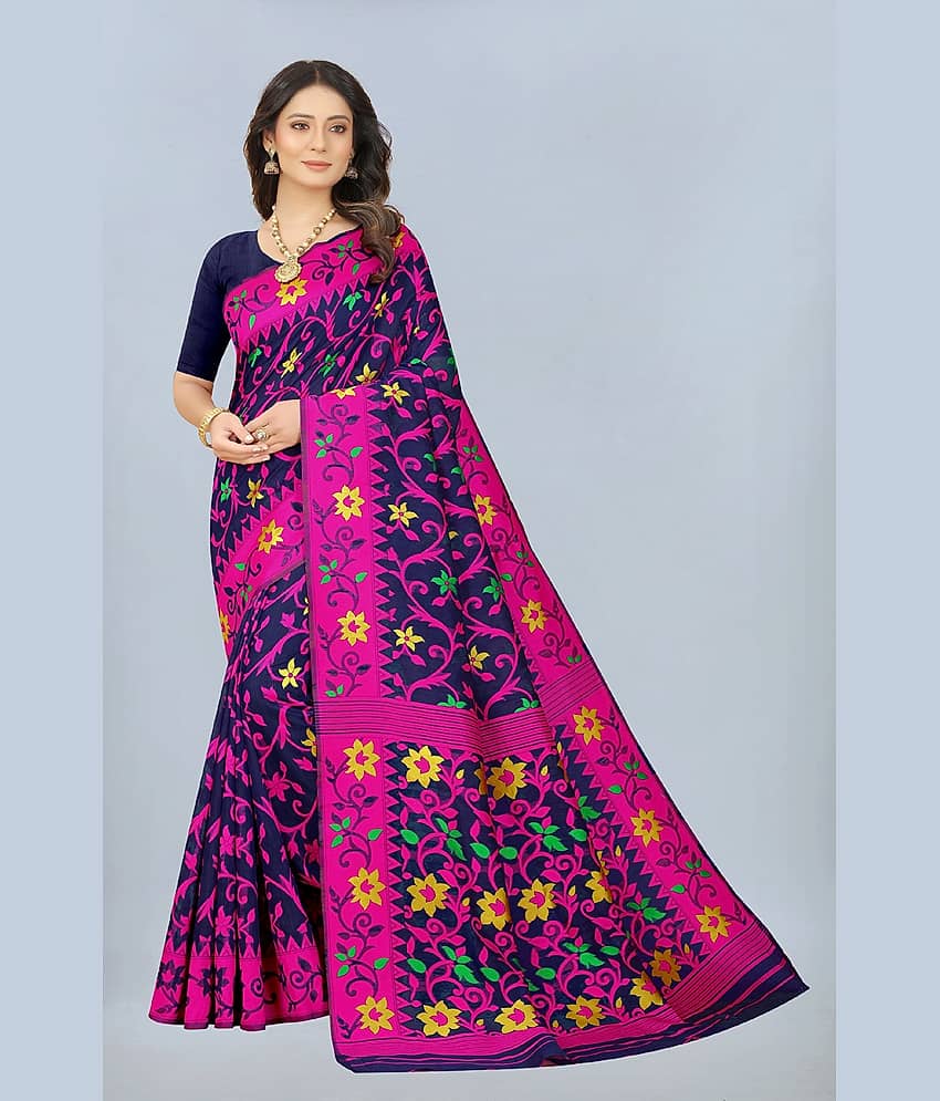 NENCY FASHION Cotton Embellished Saree With Unstitched Blouse Piece ( Gold ) - Sarees | Buy online on ZillyBuy
