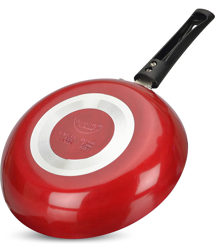 Navrang - Red Aluminium Non-Stick Cookware Sets ( Pack of 3 )