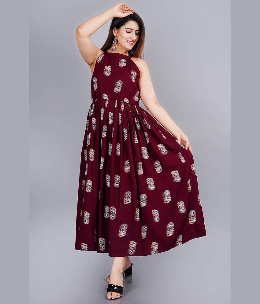 SIPET Rayon Printed Flared Women's Kurti - Blue ( Pack of 1 ) - Kurtis, Tunics | Buy online on ZillyBuy