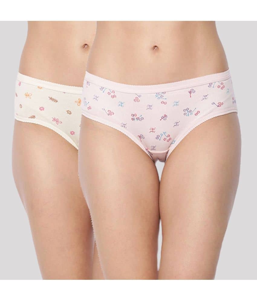 Dollar Missy Pack of 2 Cotton Printed Women's Hipster ( Multi Color )