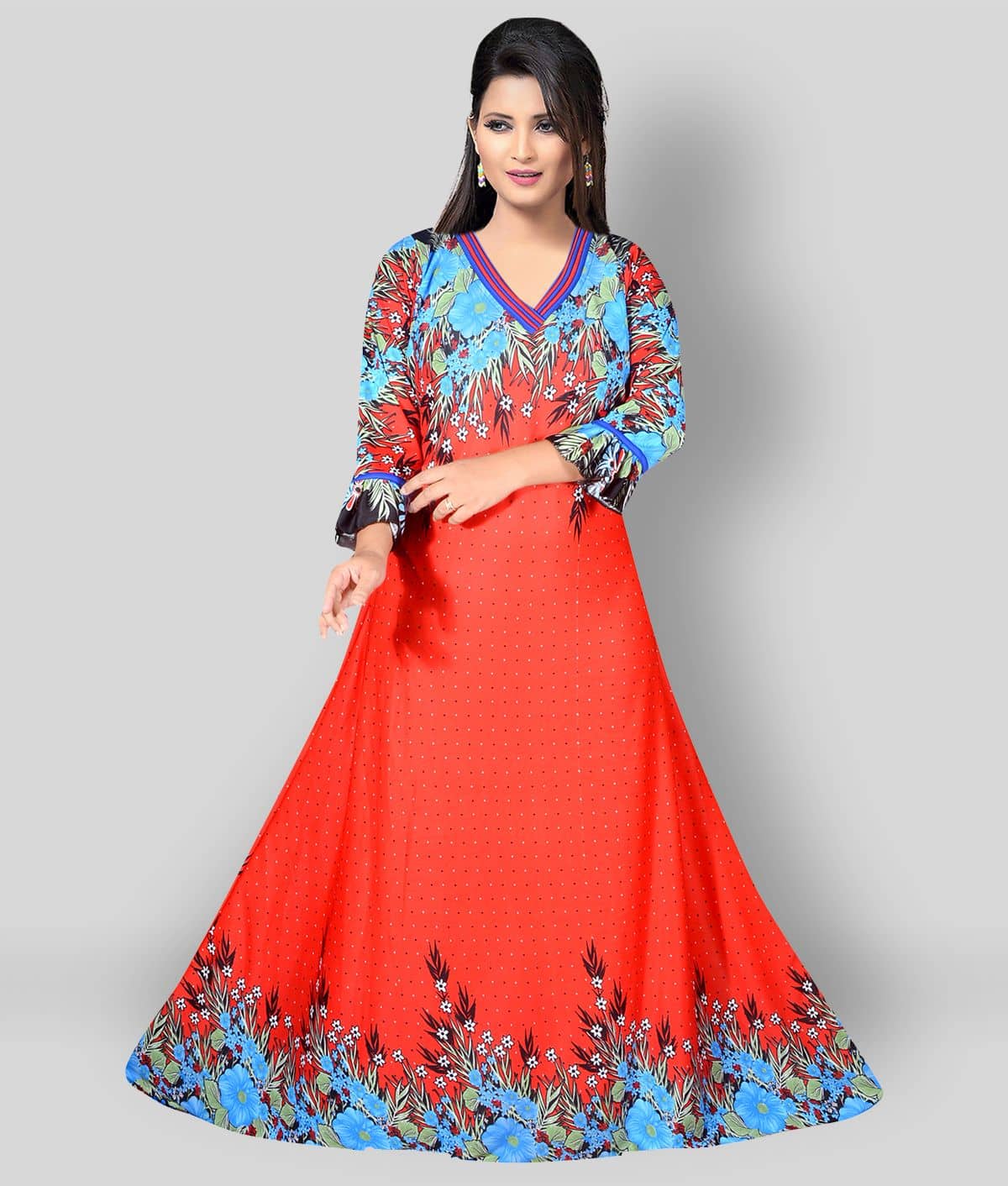 PURSA - Multicolor Polyester Women's Nightwear Nighty & Night Gowns ( Pack of 1 ) - Nightwear & Loungewear | Buy online on ZillyBuy