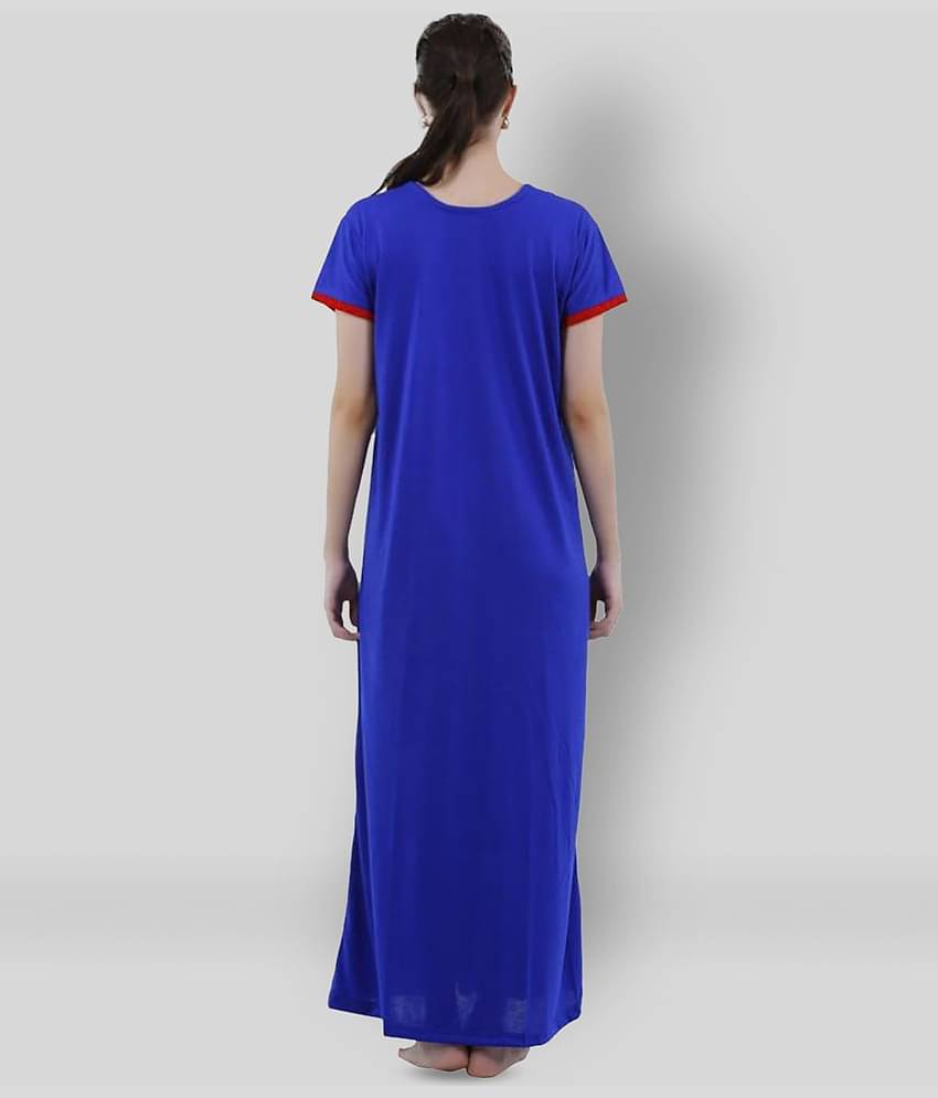 Reposey - Blue Viscose Women's Nightwear Night Dress ( Pack of 1 )