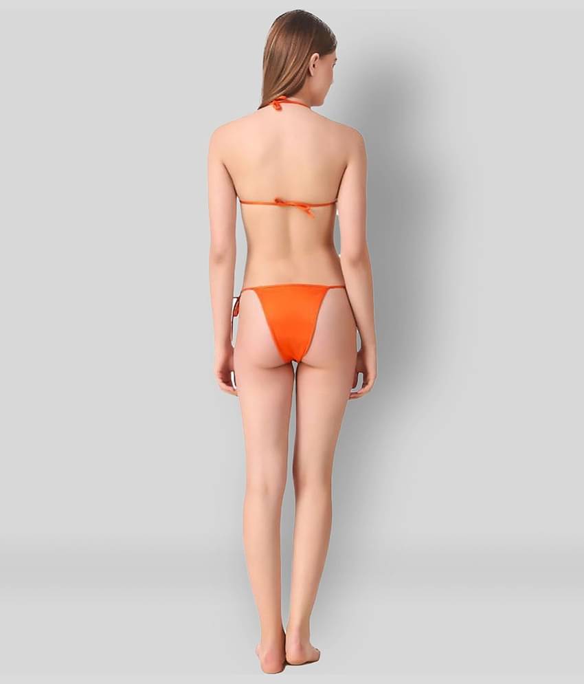 Reposey - Orange Satin Women's Nightwear Robes ( Pack of 3 )