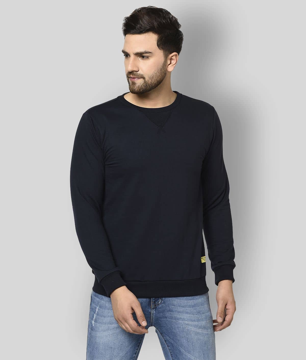 Rigo - Black Fleece Regular Fit Men's Sweatshirt ( Pack of 1 )