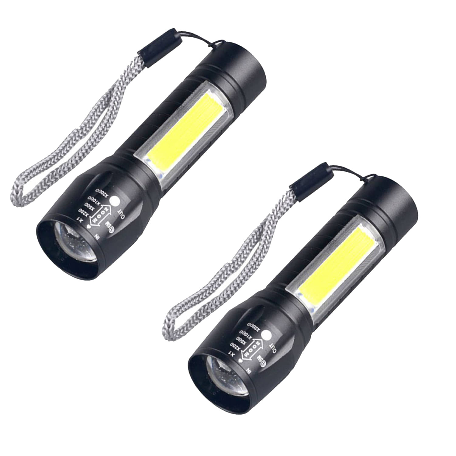 Stylopunk - 3W Rechargeable Flashlight Torch ( Pack of 2 ) Stylopunk - 3W Rechargeable Flashlight Torch ( Pack of 2 )