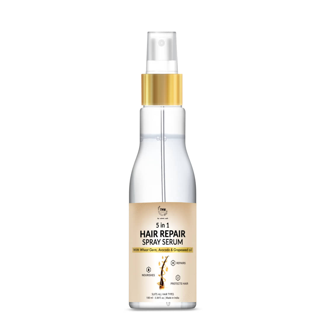 TNW - The Natural Wash 5,In,1 Hair Repair Spray Serum For Repairing Hair Damage & Frizz, 100Ml