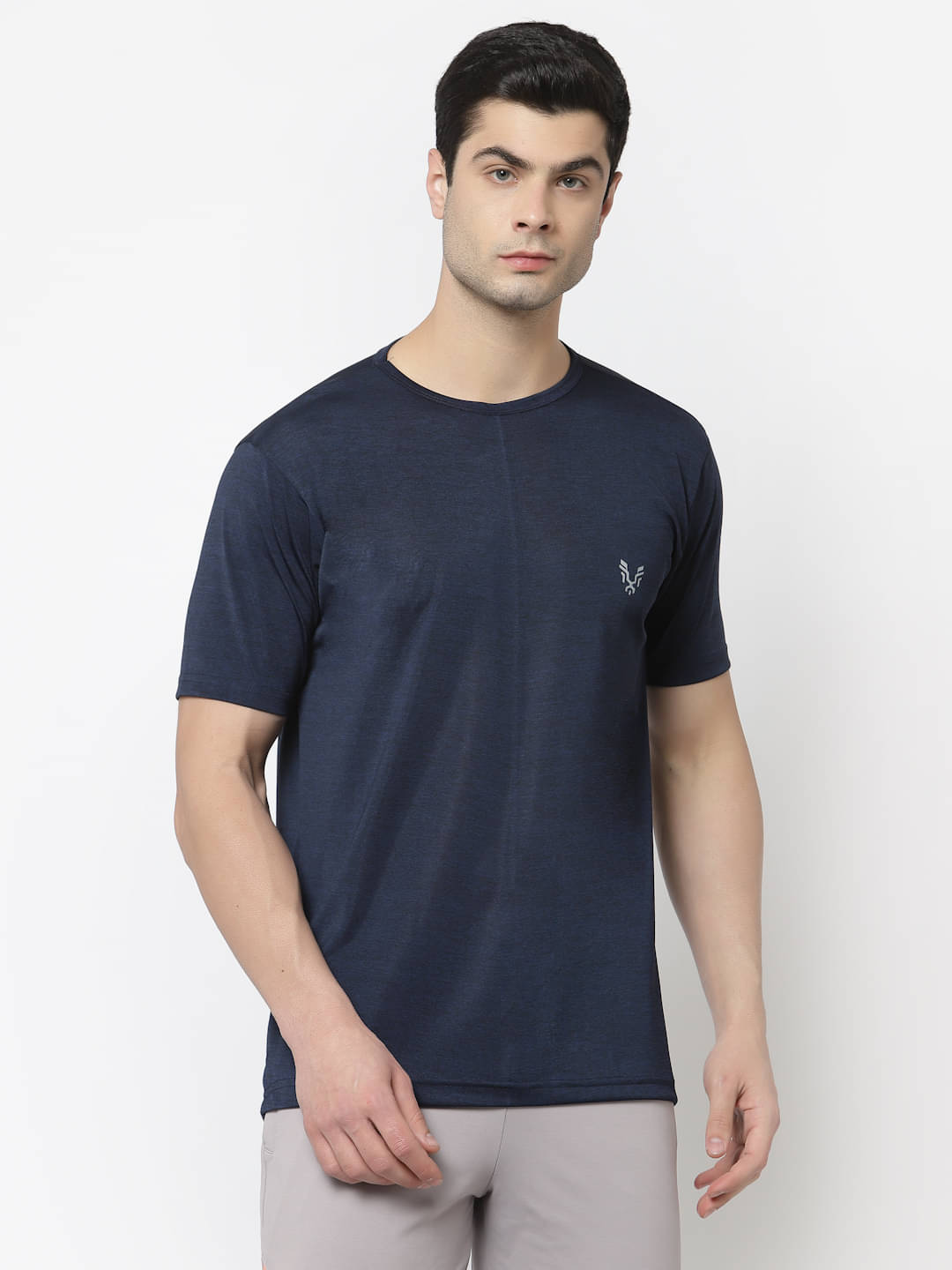     			Uzarus Pack of 1 Polyester Regular Fit Men's T-Shirt ( Navy Blue )