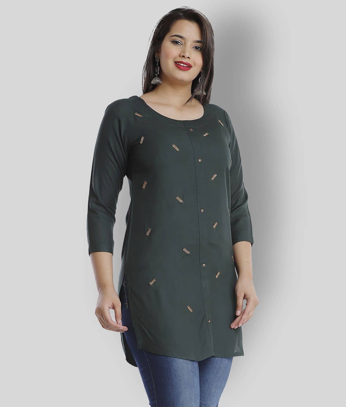 Viscose Short Kurti For Women (Pack of 1) - Kurtis, Tunics | Buy online on ZillyBuy