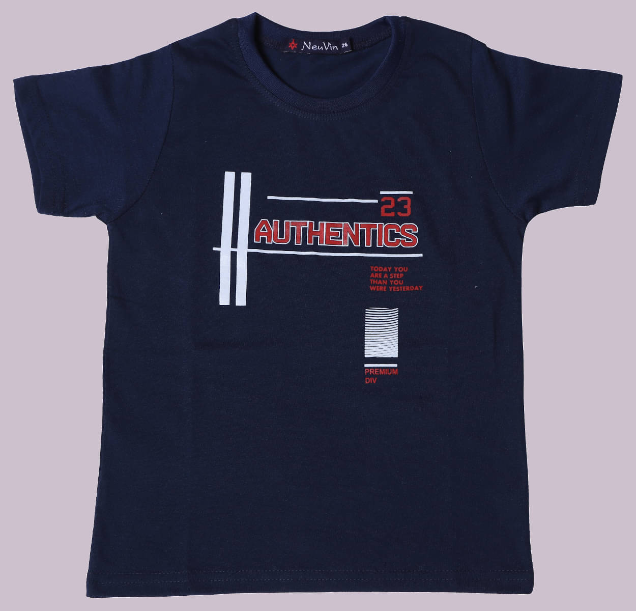     			NEUVIN Pack of 1 Boys Cotton T-Shirt ( Navy Blue )