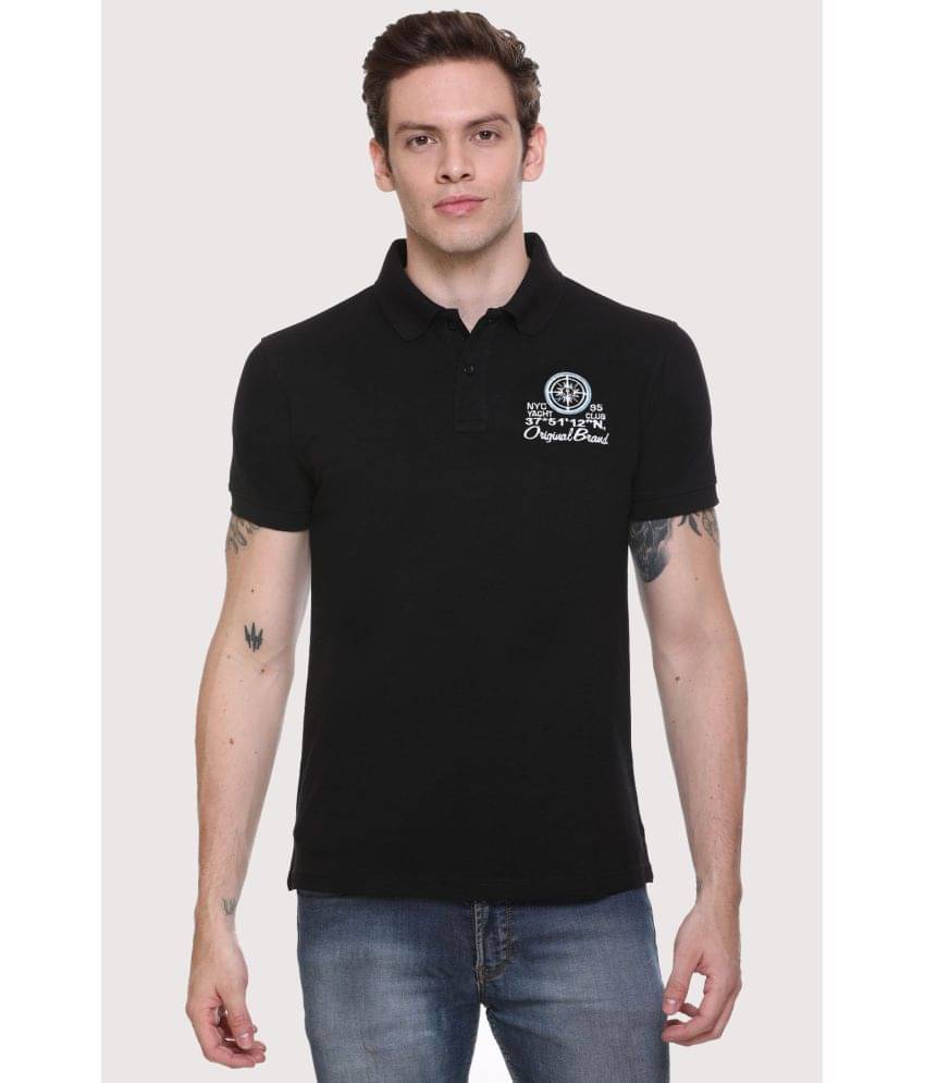     			RF RAVES - Black Cotton Regular Fit Men's Polo T Shirt ( Pack of 1 )