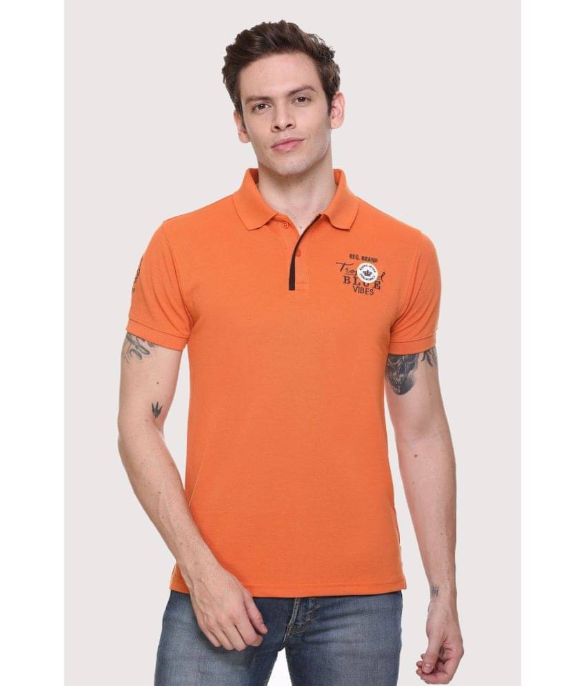     			RF RAVES - Orange Cotton Regular Fit Men's Polo T Shirt ( Pack of 1 )