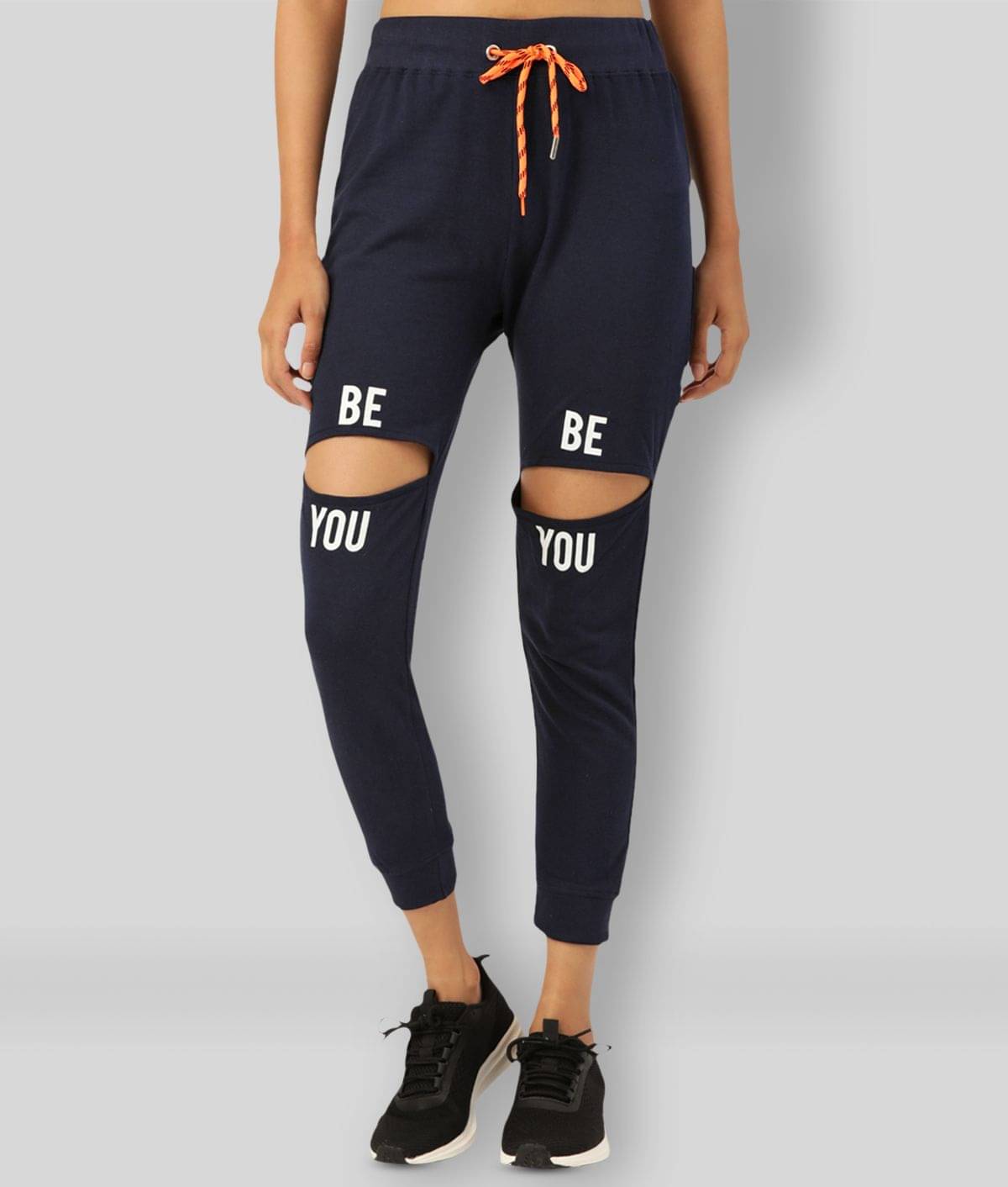     			The Dry State - Blue Cotton Blend Women's Running Joggers ( Pack of 1 )