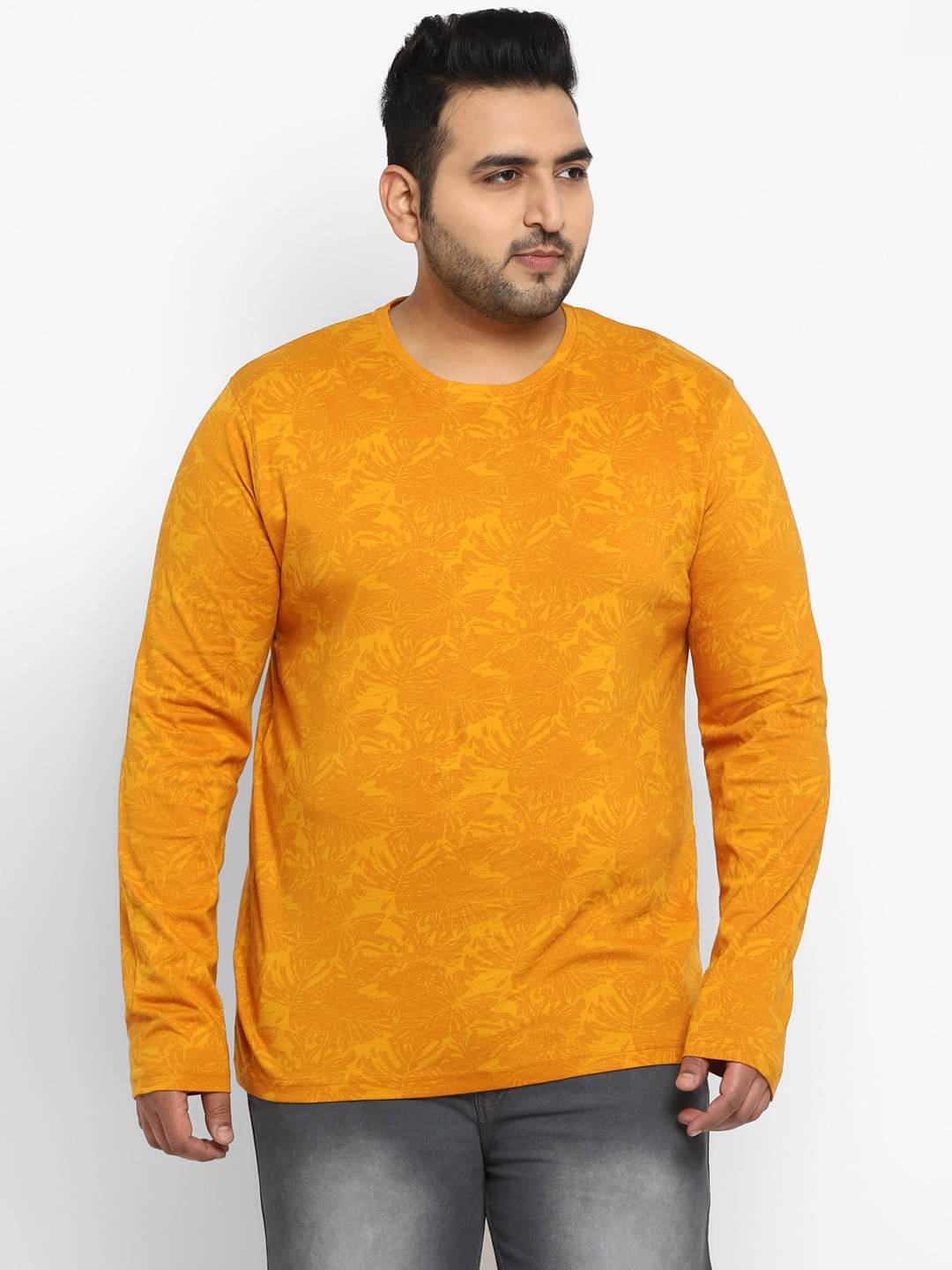     			Urbano Plus Pack of 1 Cotton Regular Fit Men's T-Shirt ( Yellow )