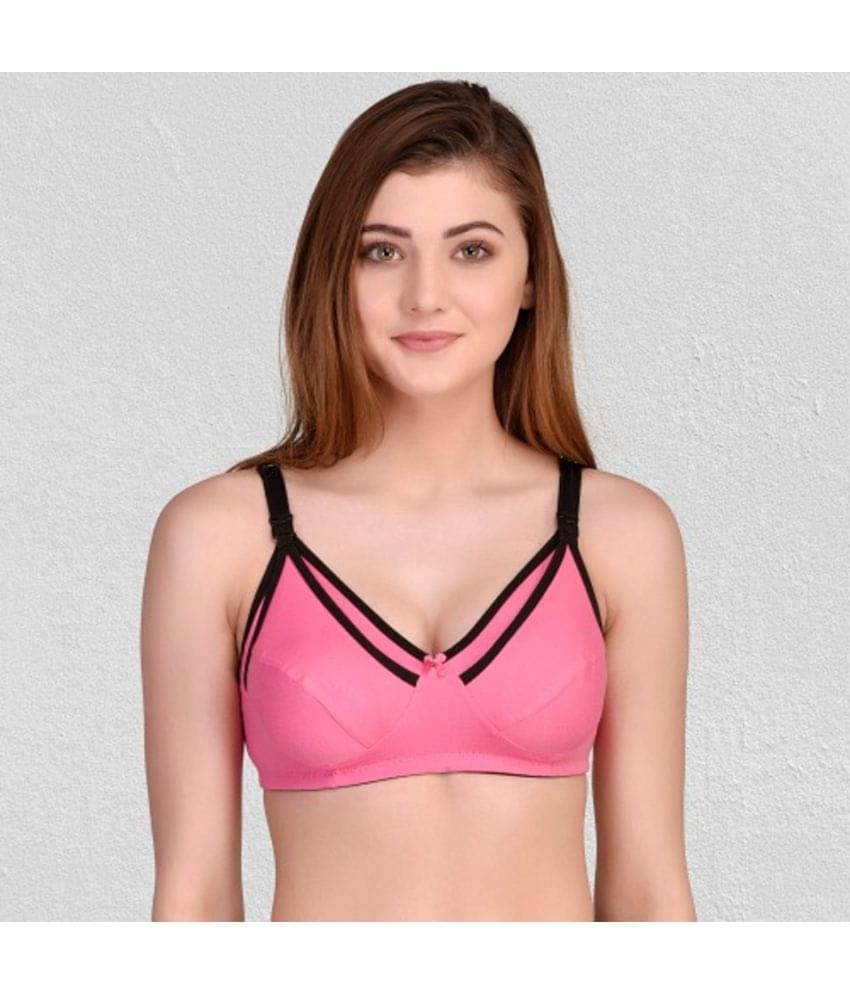 Zourt Cotton Non Padded Women's Everyday Bra ( Pink )     			Zourt Cotton Non Padded Women's Everyday Bra ( Pink )