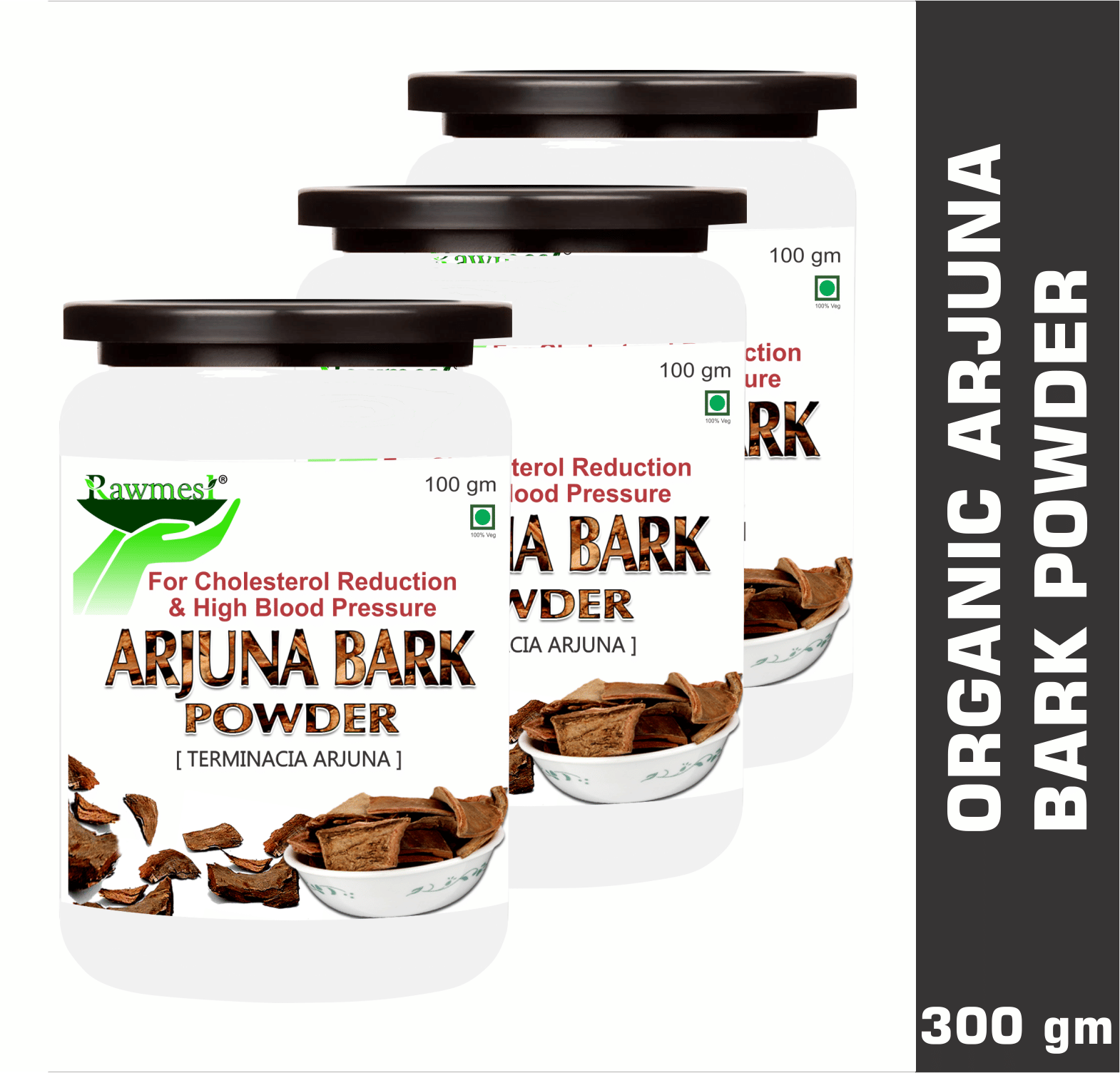     			Rawmest 100% Natural Arjuna (Terminalia Arjuna ) Powder 300 Gm Pack of 3