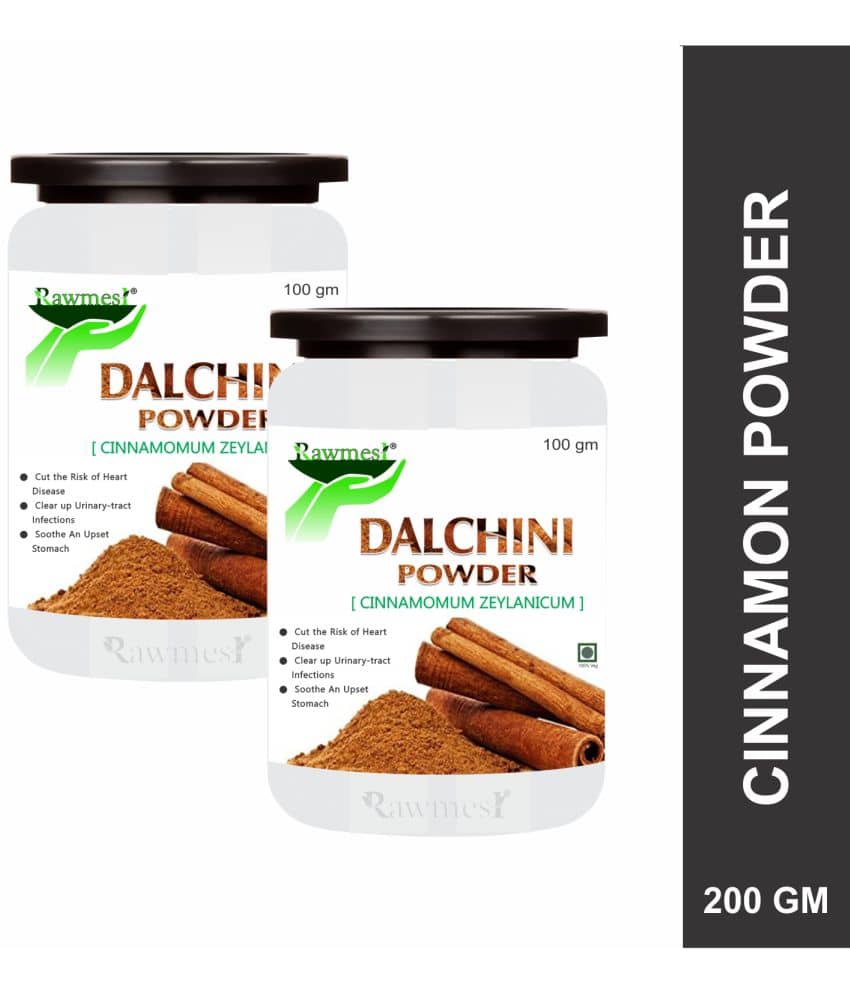 Rawmest 100% Organic Dalchini (Ceylon Cinnamon) Powder 200 Gm Pack of 2