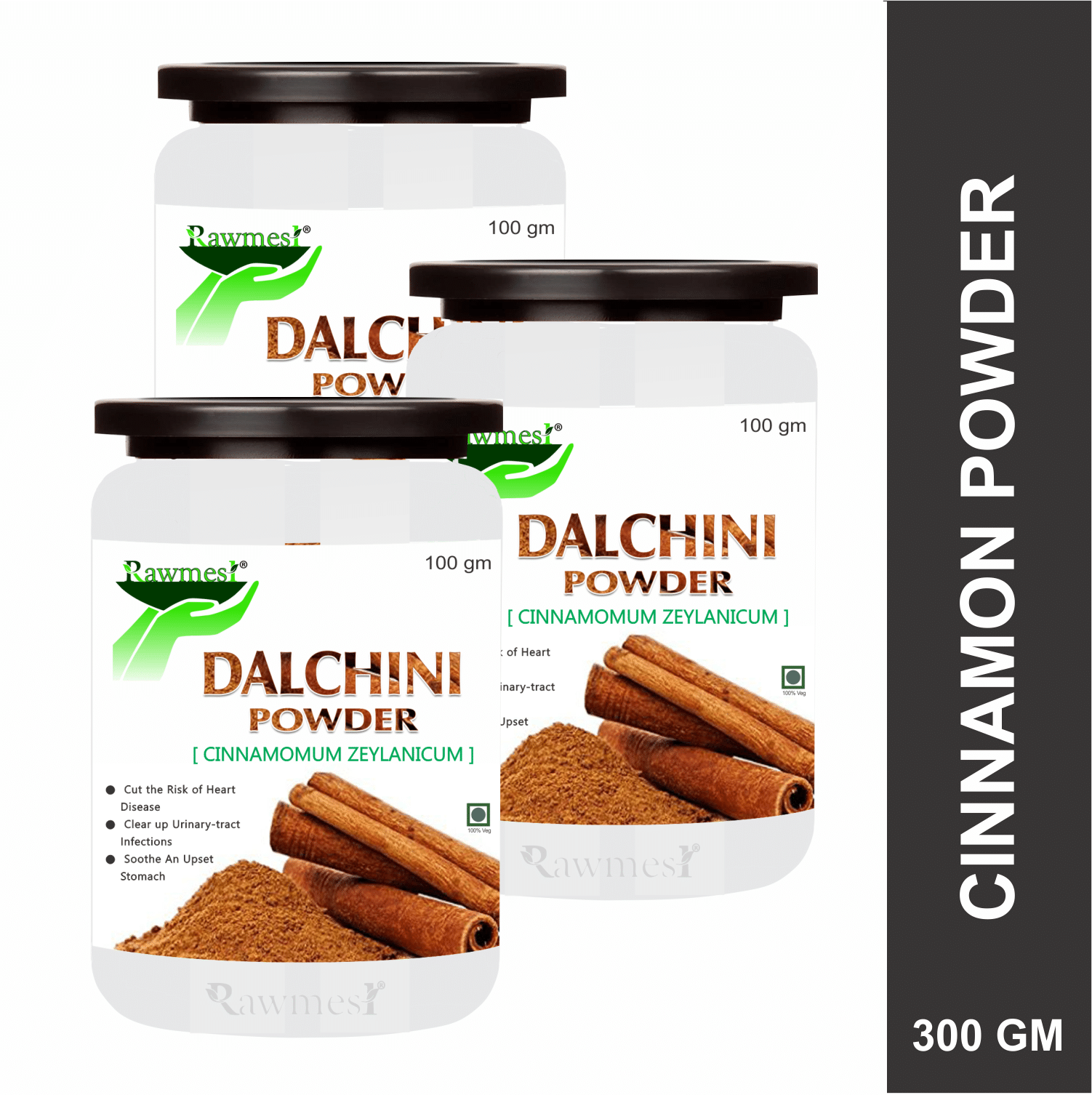     			Rawmest 100% Organic Dalchini ( Ceylon Cinnamon) Powder 300 Gm Pack of 3