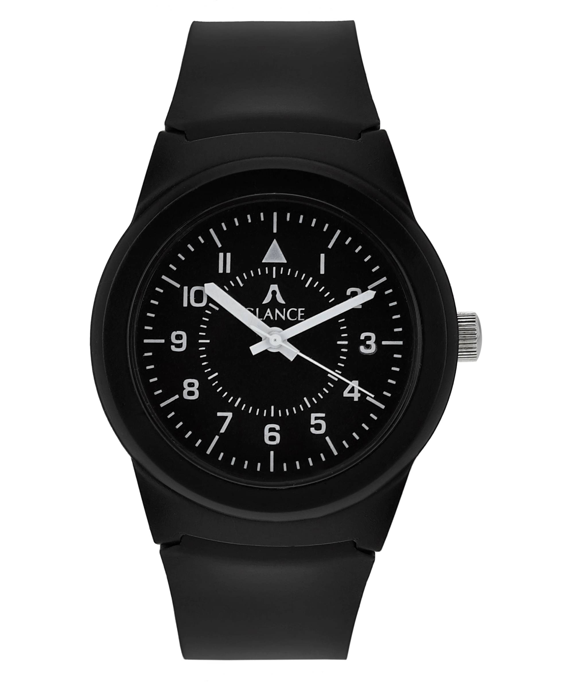     			Aglance - Black Silicon Analog Men's Watch