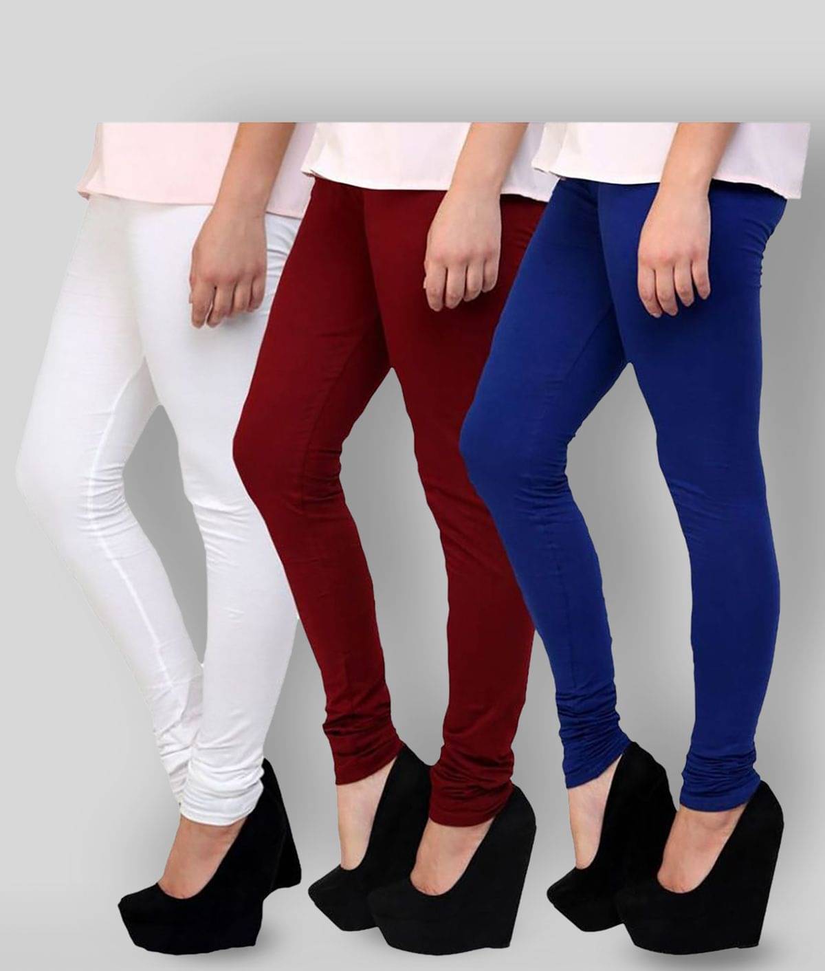     			Famaya - Multicolor Cotton Blend Women's Churidar ( Pack of 3 )