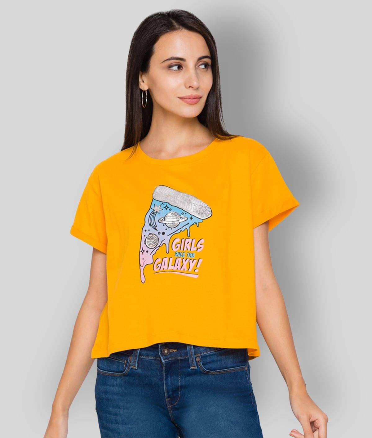 Globus Viscose Yellow T-Shirts Globus Viscose Yellow T-Shirts