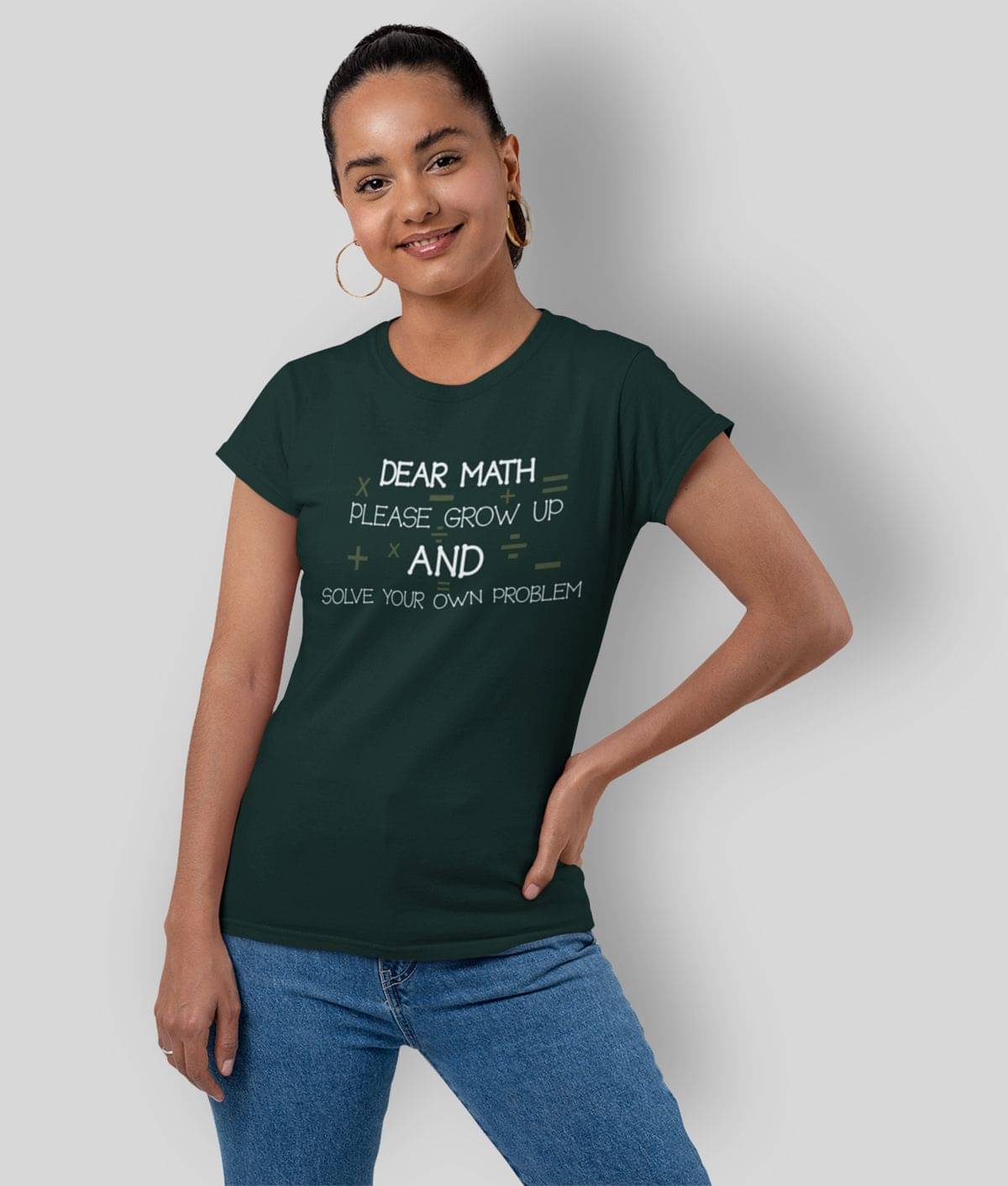 Neo Garments Women Cotton Printed Regular Fit Round Neck T-Shirt ( Green ) Neo Garments Women Cotton Printed Regular Fit Round Neck T-Shirt ( Green )