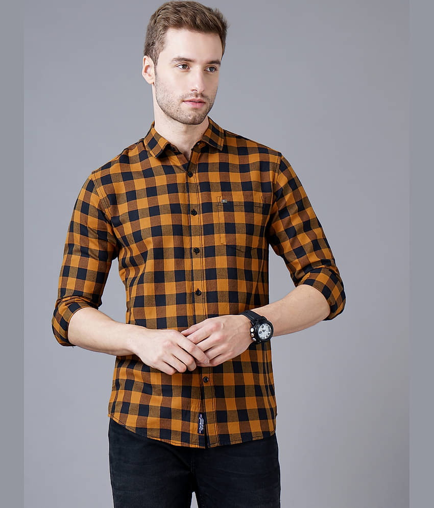 Paul Street - Brown Cotton Slim Fit Men's Casual Shirt ( Pack of 1 )