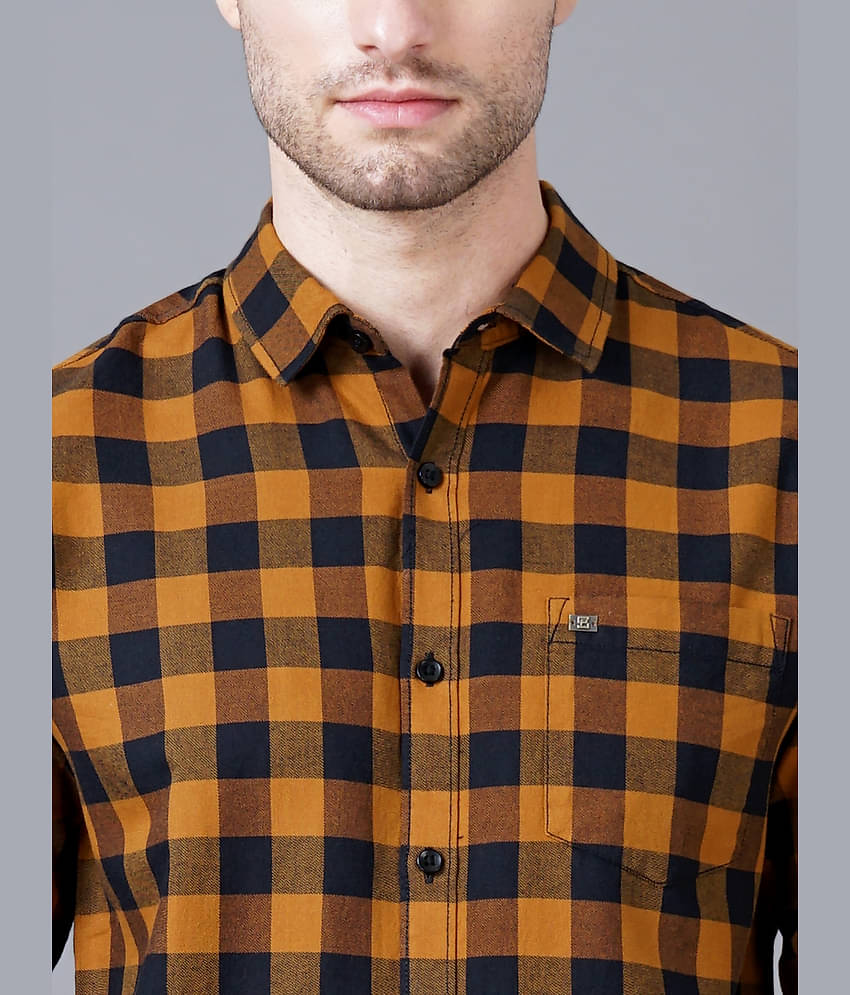 Paul Street - Brown Cotton Slim Fit Men's Casual Shirt ( Pack of 1 )