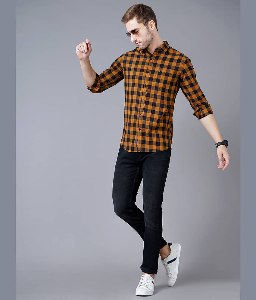 Paul Street - Brown Cotton Slim Fit Men's Casual Shirt ( Pack of 1 )